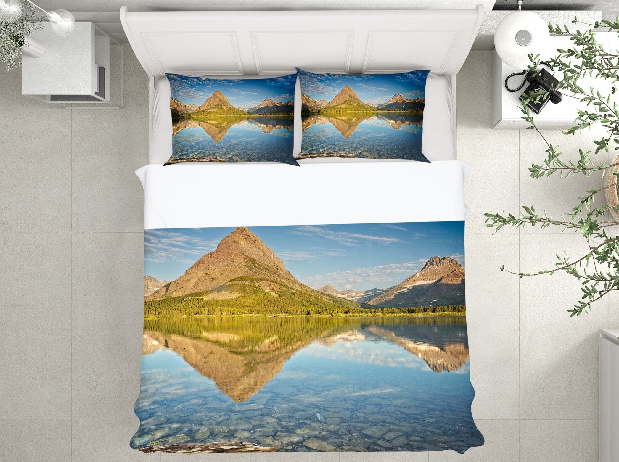 3D Distant Mountains 2134 Kathy Barefield Bedding Bed Pillowcases Quilt Quiet Covers AJ Creativity Home 