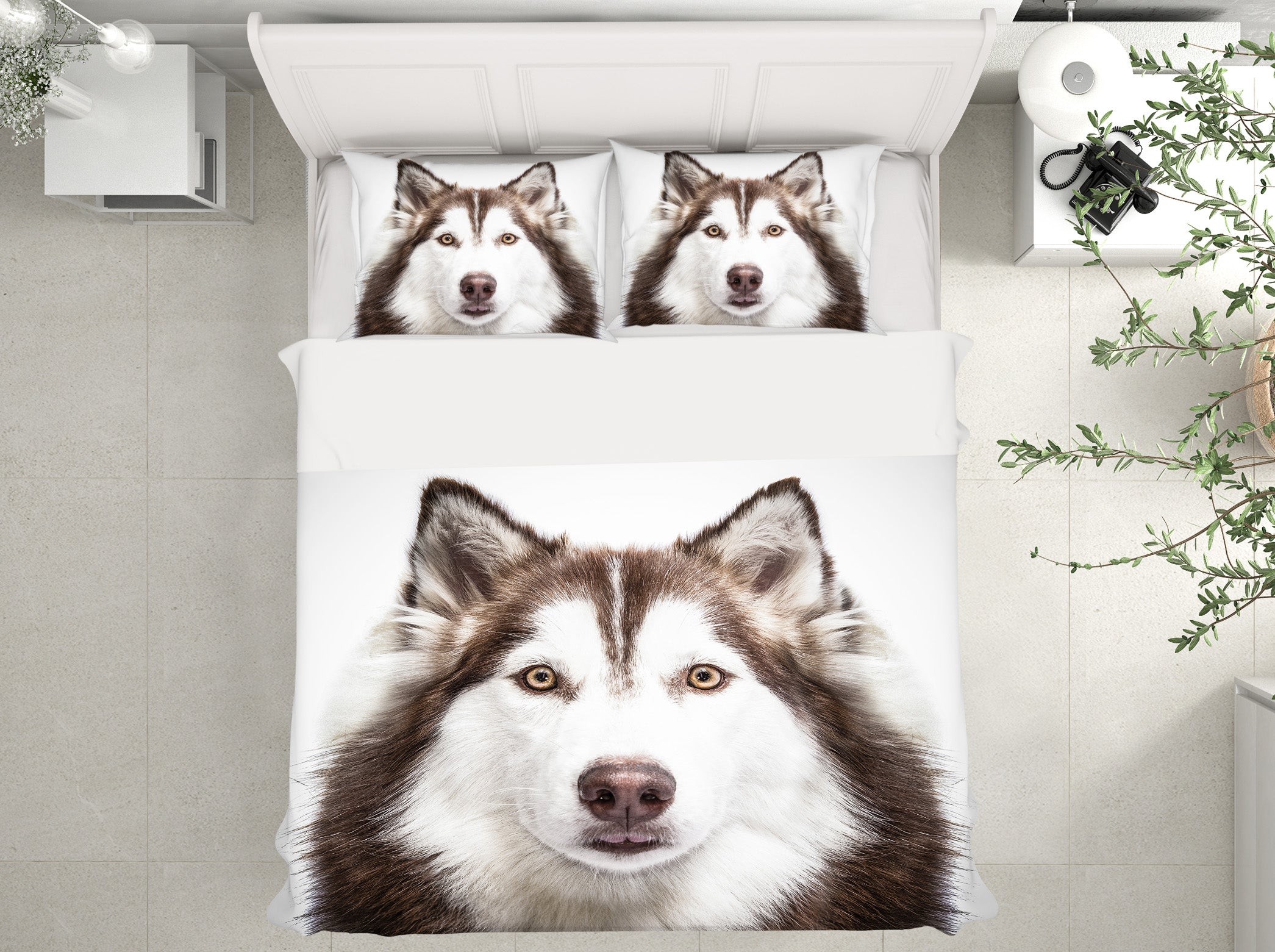 3D Husky 21005 Bed Pillowcases Quilt