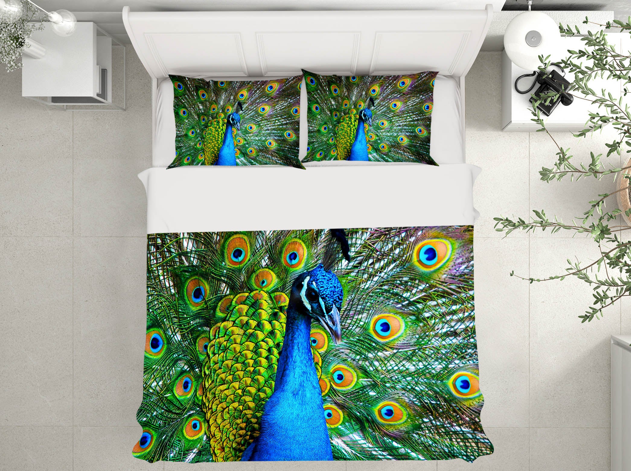 3D Peacock 19212 Bed Pillowcases Quilt