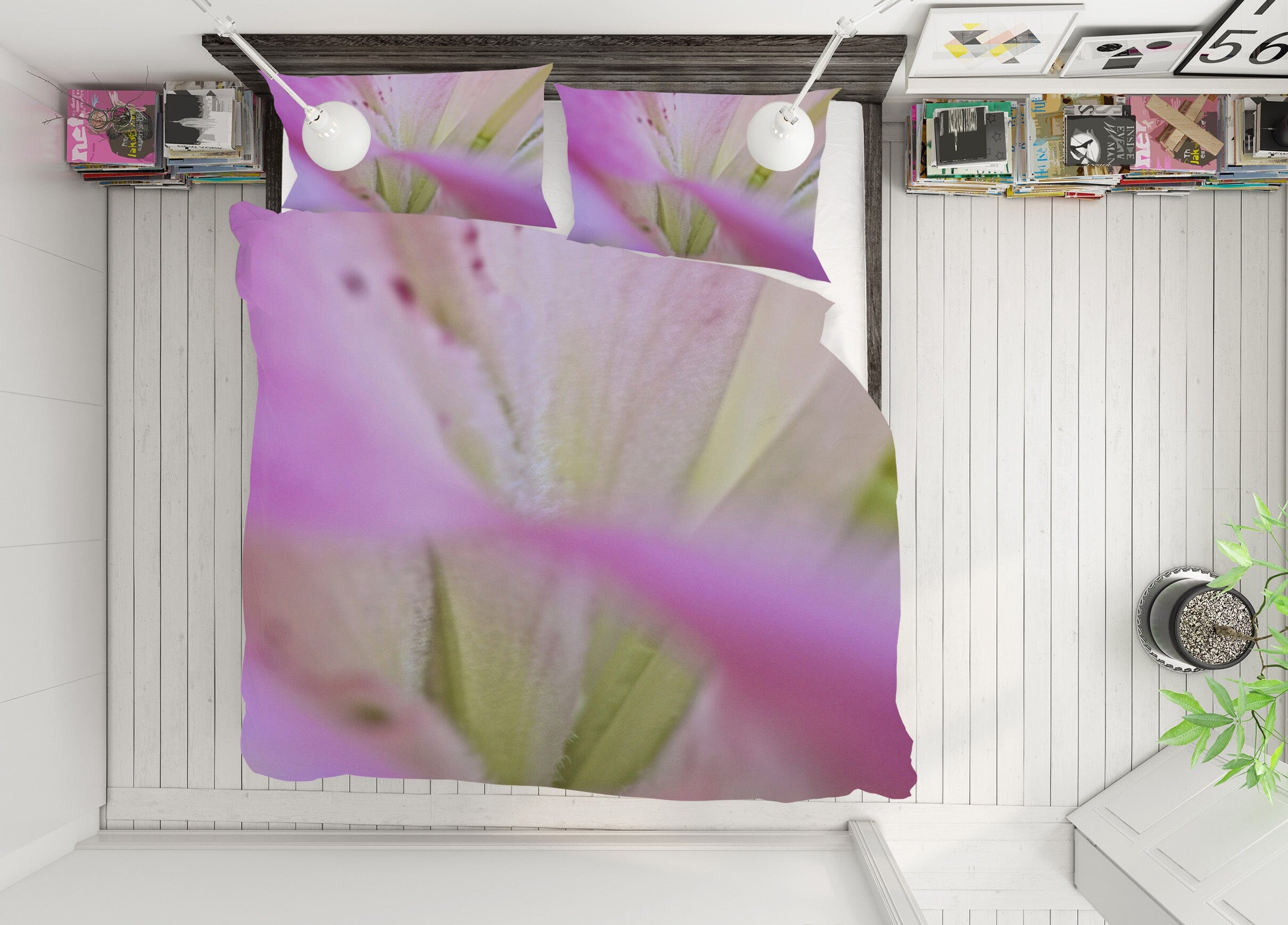 3D Morning Glory 2108 Kathy Barefield Bedding Bed Pillowcases Quilt Quiet Covers AJ Creativity Home 