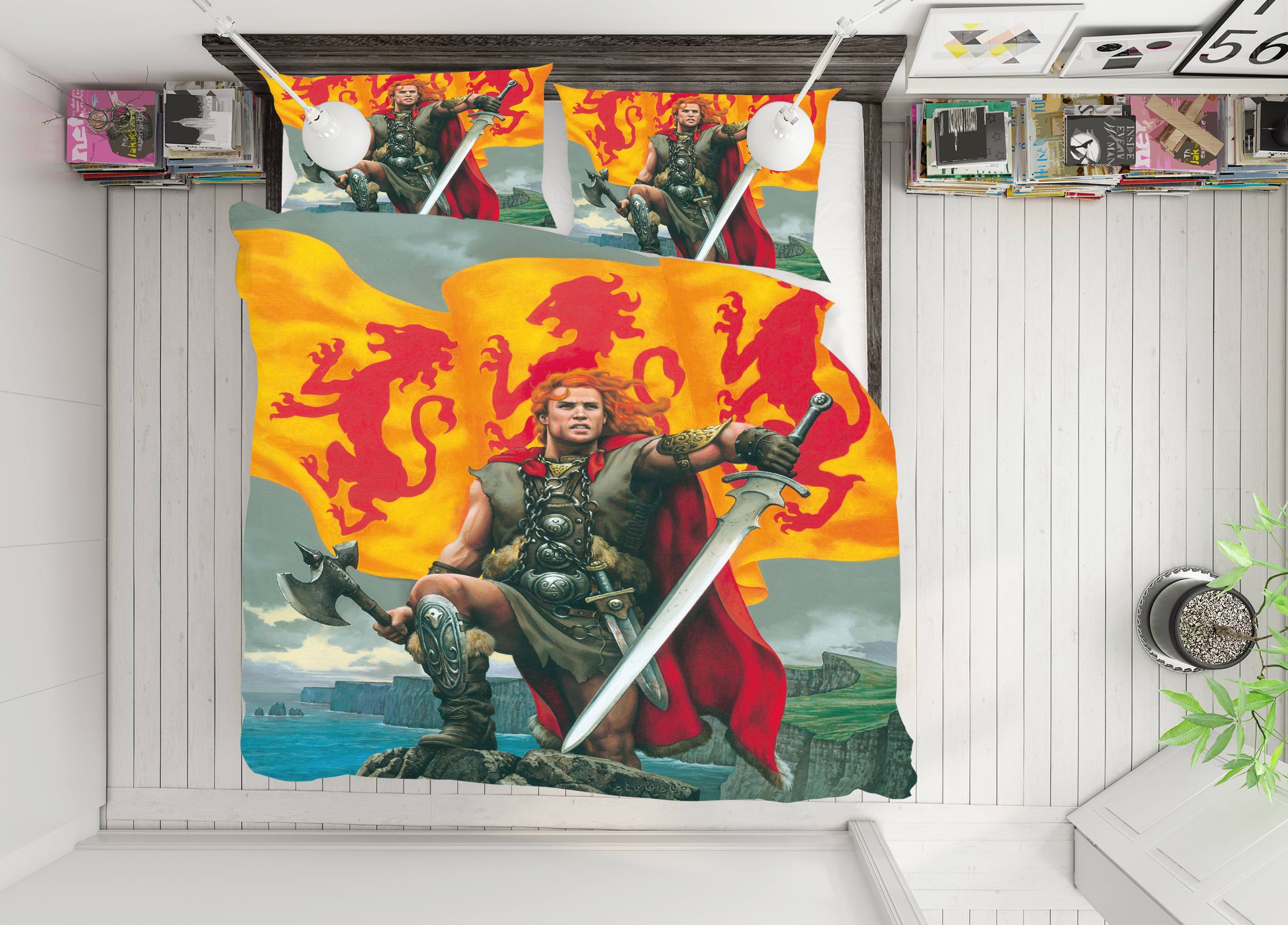 3D Flag Soldier Sword 6187 Ciruelo Bedding Bed Pillowcases Quilt