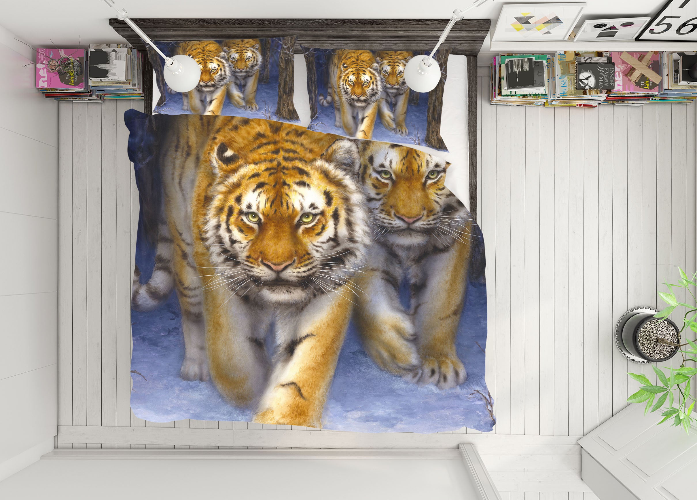 3D Animal Tiger 5854 Kayomi Harai Bedding Bed Pillowcases Quilt Cover Duvet Cover