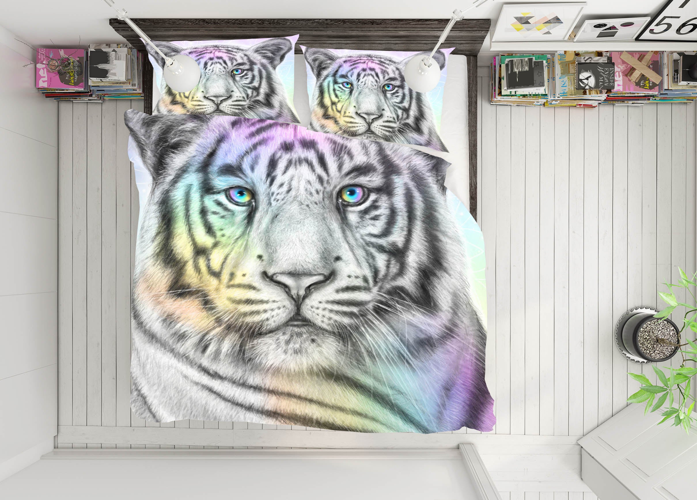 3D Hand Drawn Tiger 8586 Sheena Pike Bedding Bed Pillowcases Quilt Cover Duvet Cover