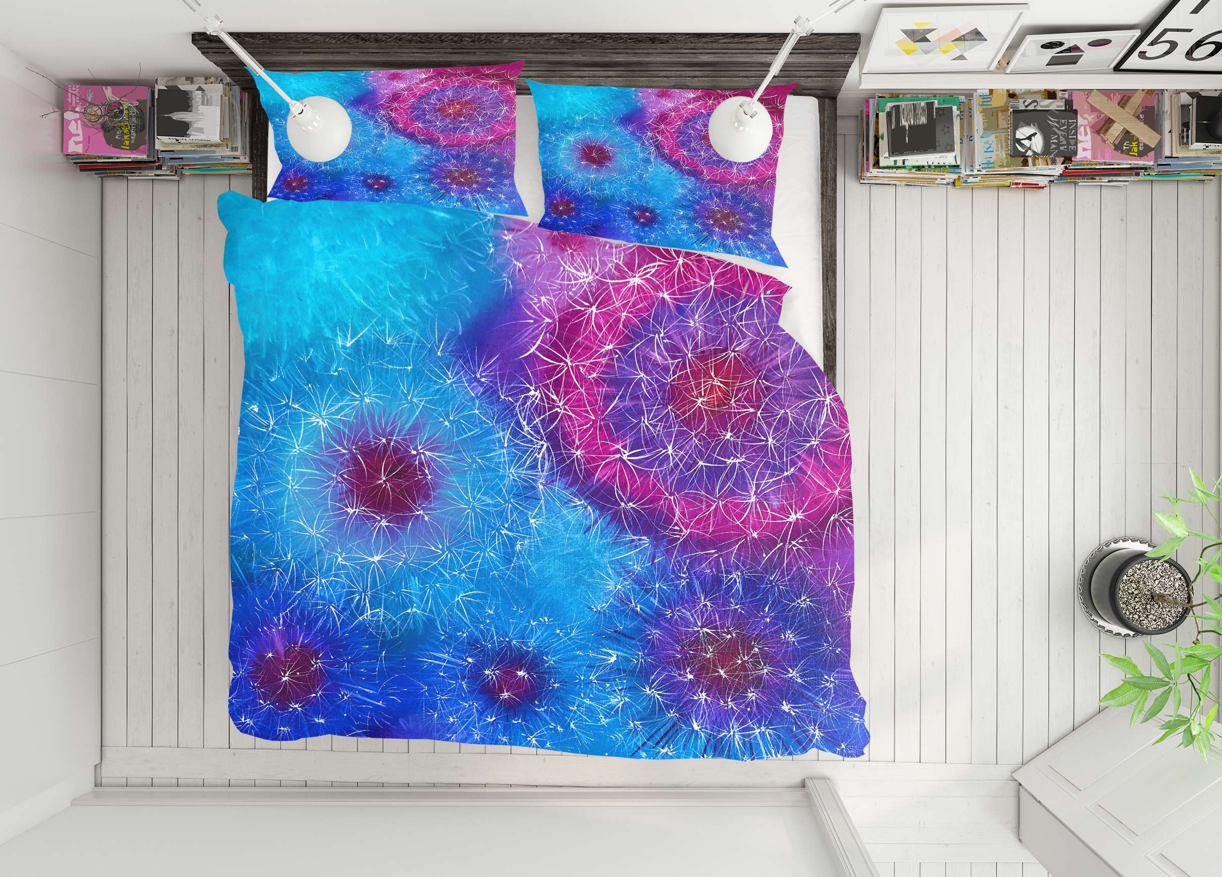 3D Purple Dandelion 464 Skromova Marina Bedding Bed Pillowcases Quilt