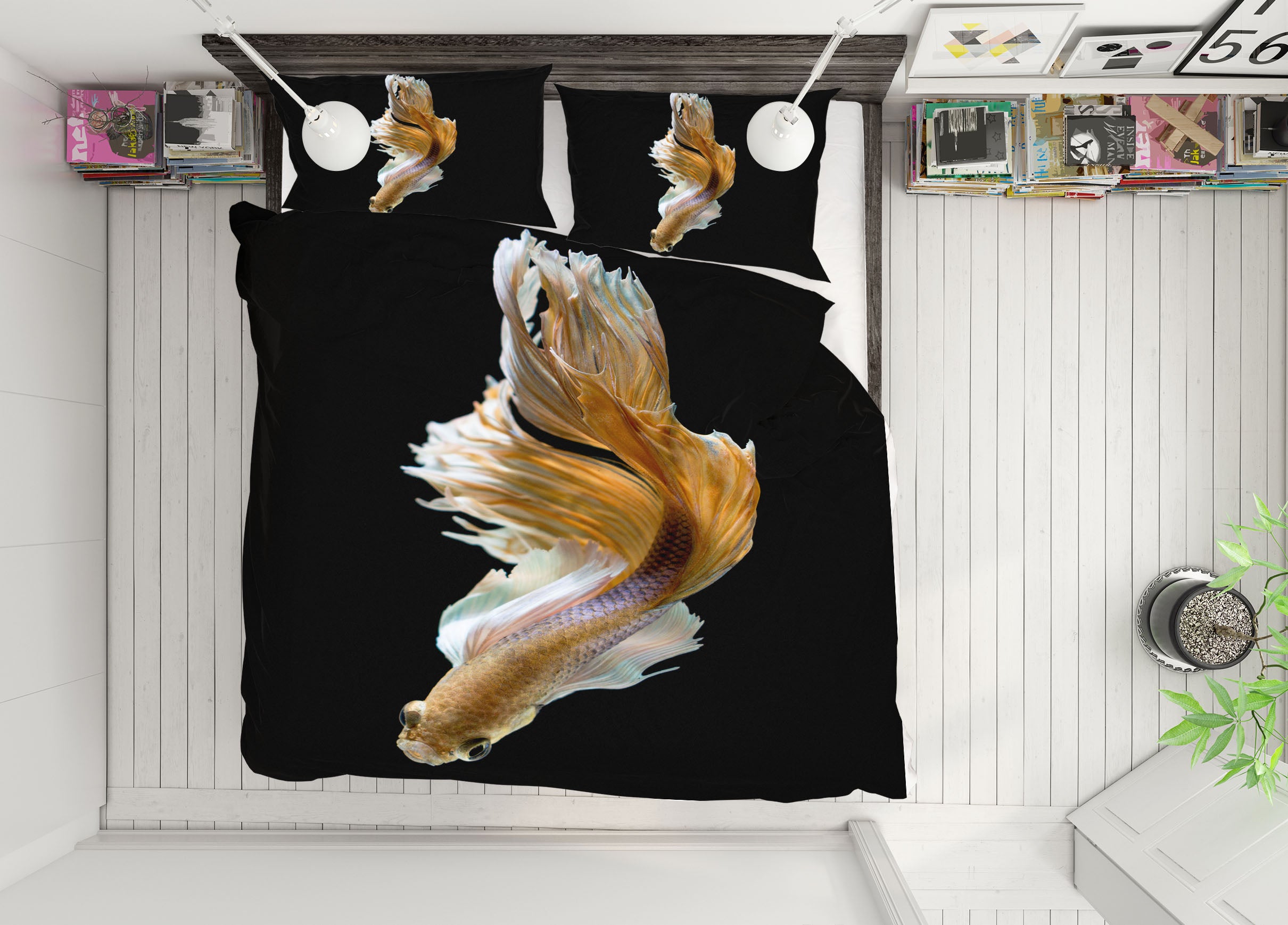 3D Goldfish 19224 Bed Pillowcases Quilt