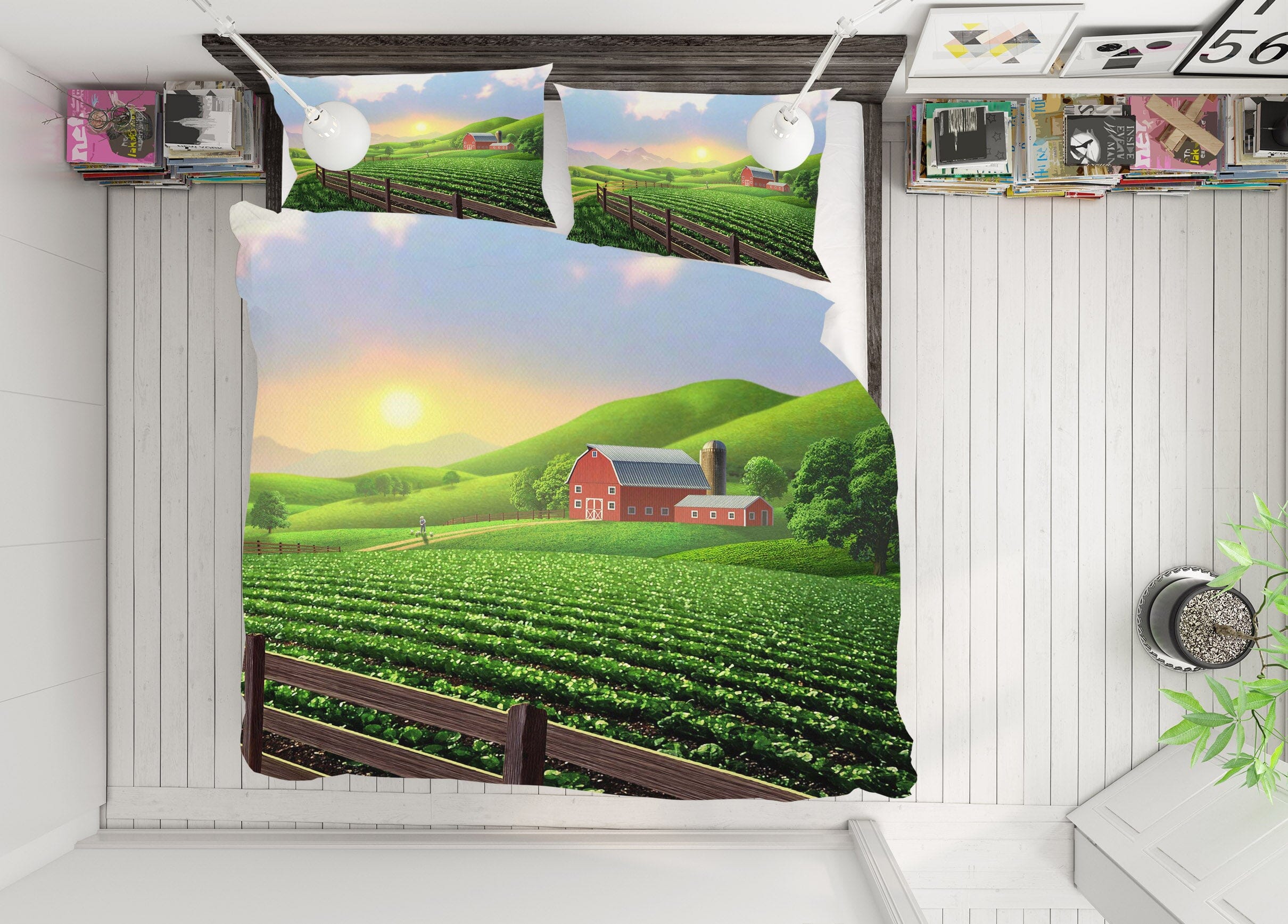 3D Farm 2120 Jerry LoFaro bedding Bed Pillowcases Quilt Quiet Covers AJ Creativity Home 