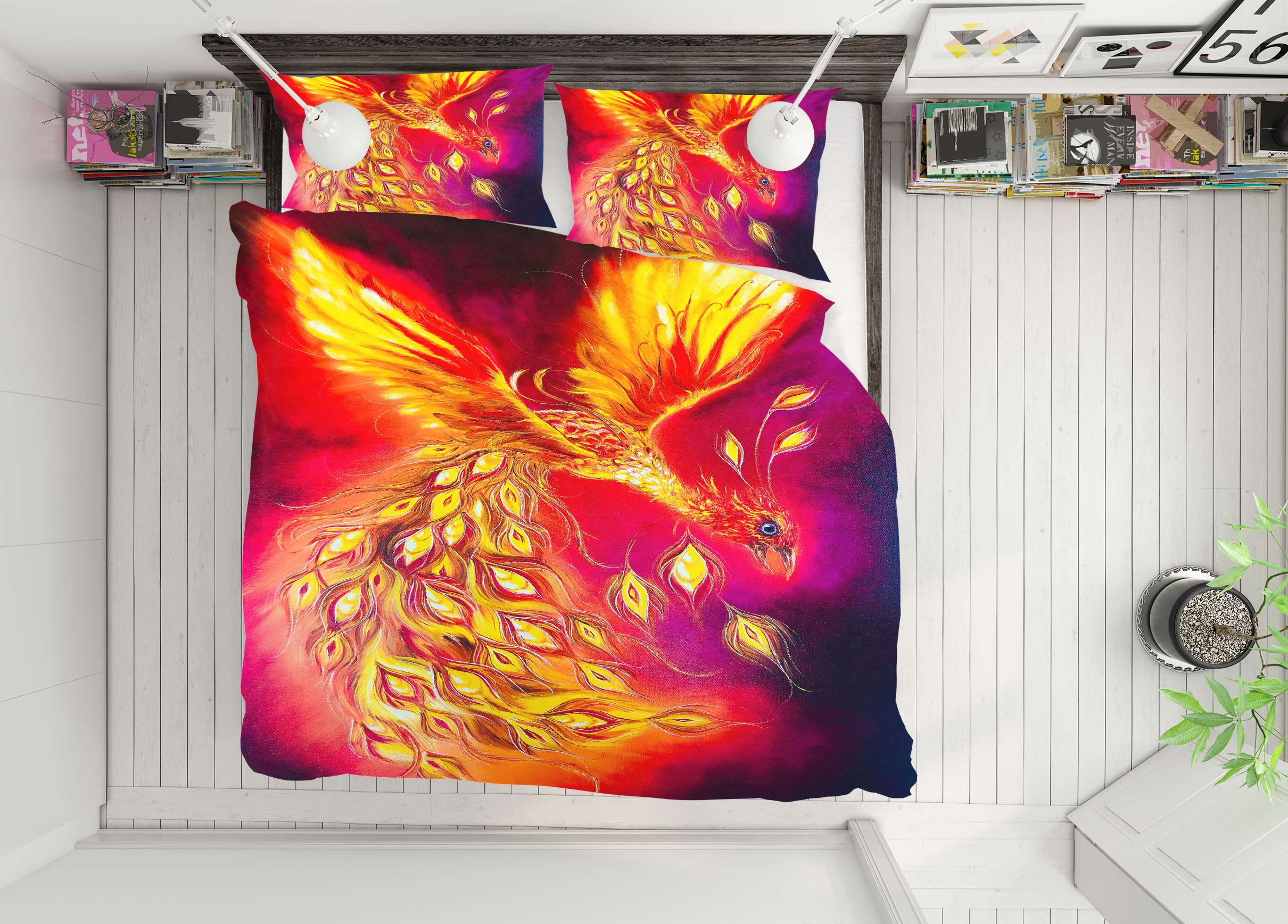 3D Peacock Phoenix 453 Skromova Marina Bedding Bed Pillowcases Quilt