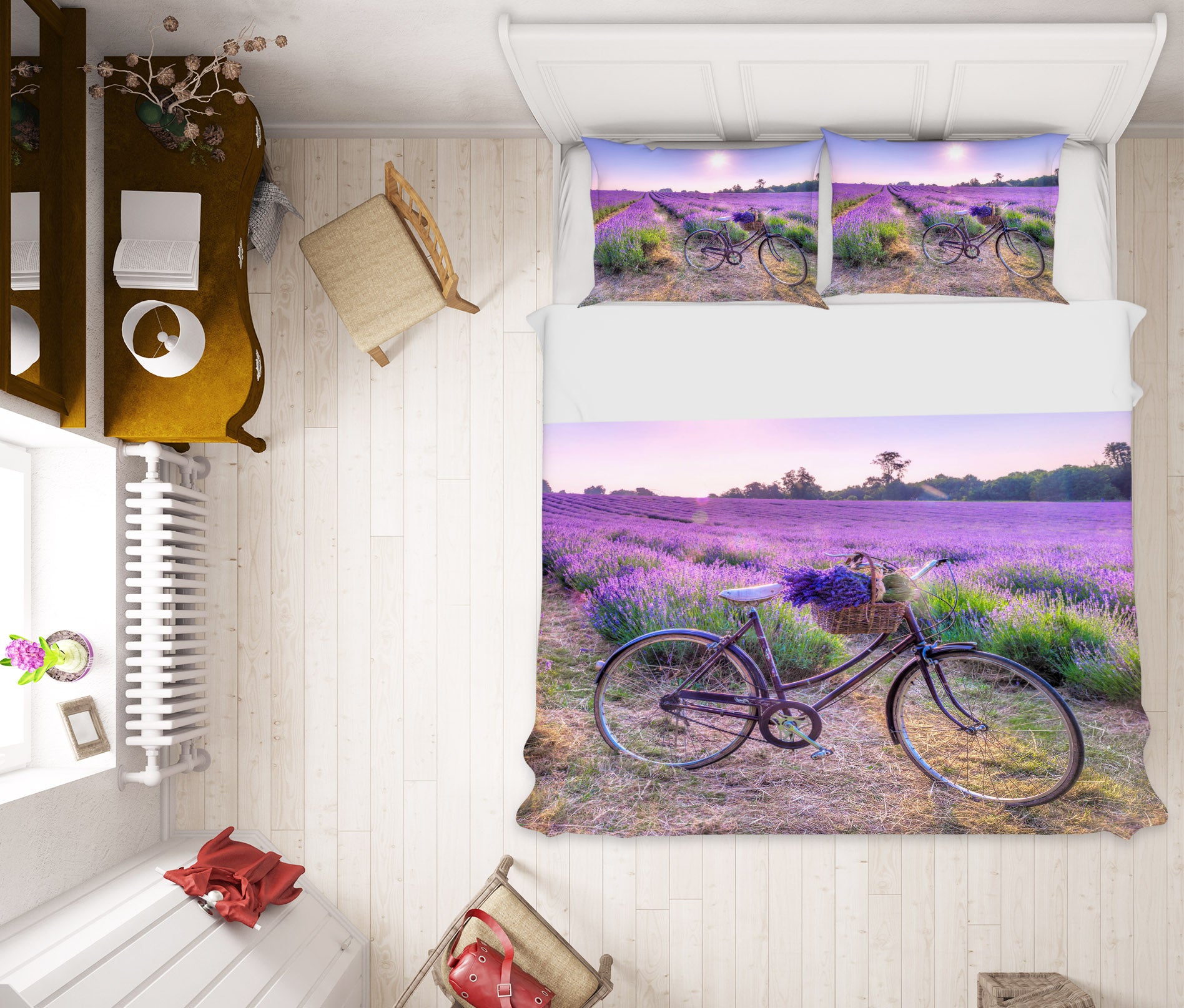 3D Lavender Bike 85191 Assaf Frank Bedding Bed Pillowcases Quilt