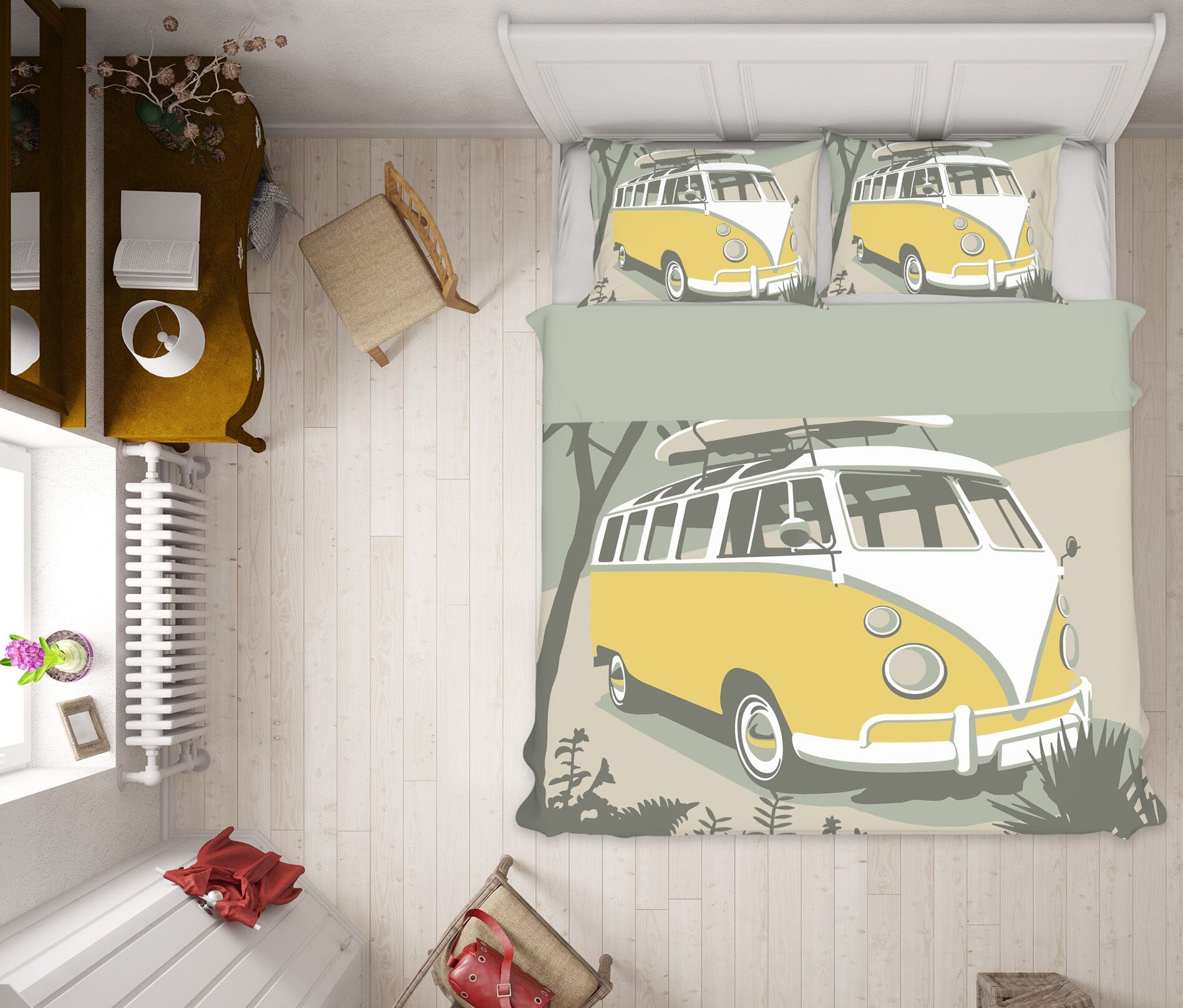 3D Marazion Camper 2026 Steve Read Bedding Bed Pillowcases Quilt Quiet Covers AJ Creativity Home 