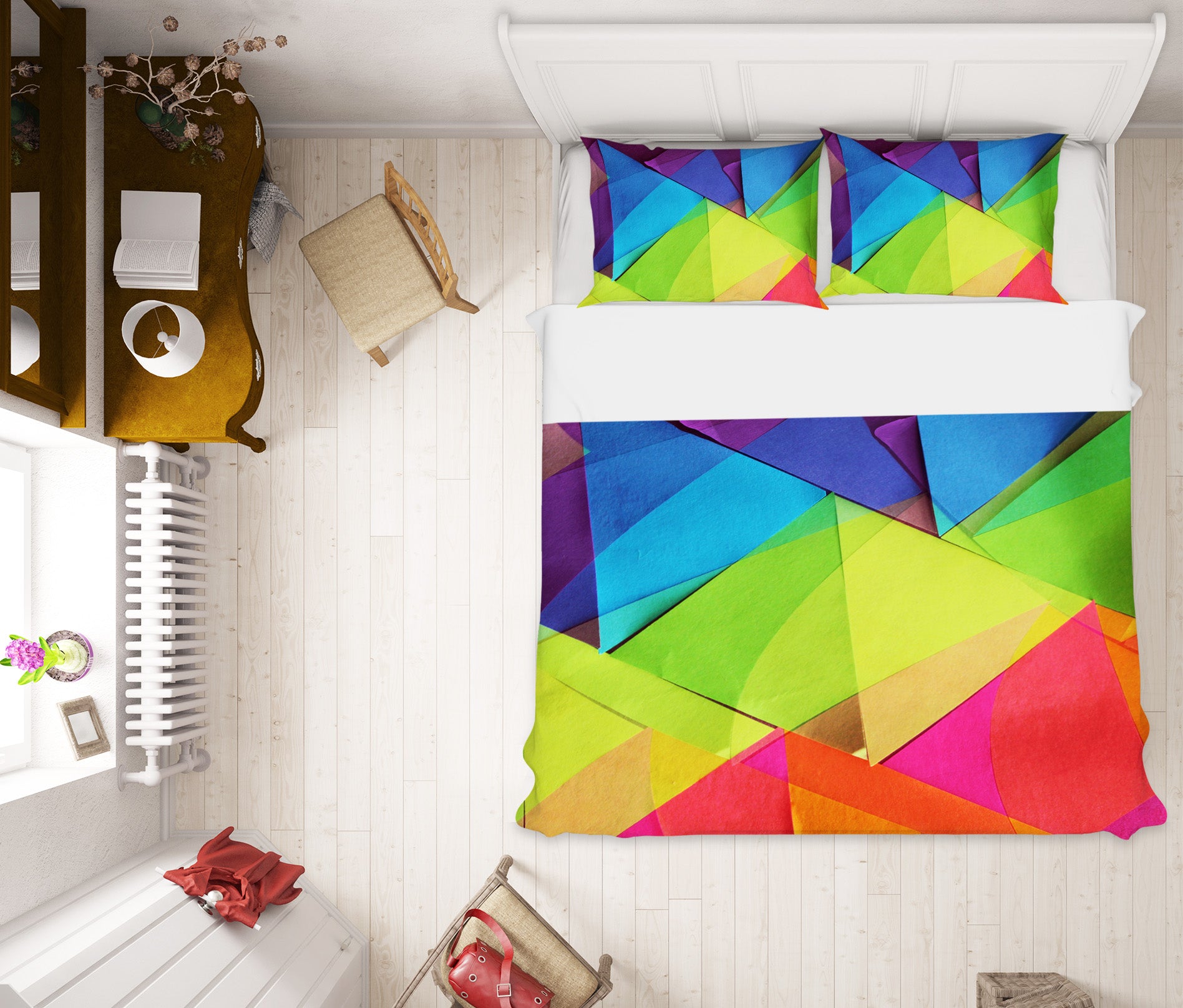 3D Colored Triangle 70029 Shandra Smith Bedding Bed Pillowcases Quilt
