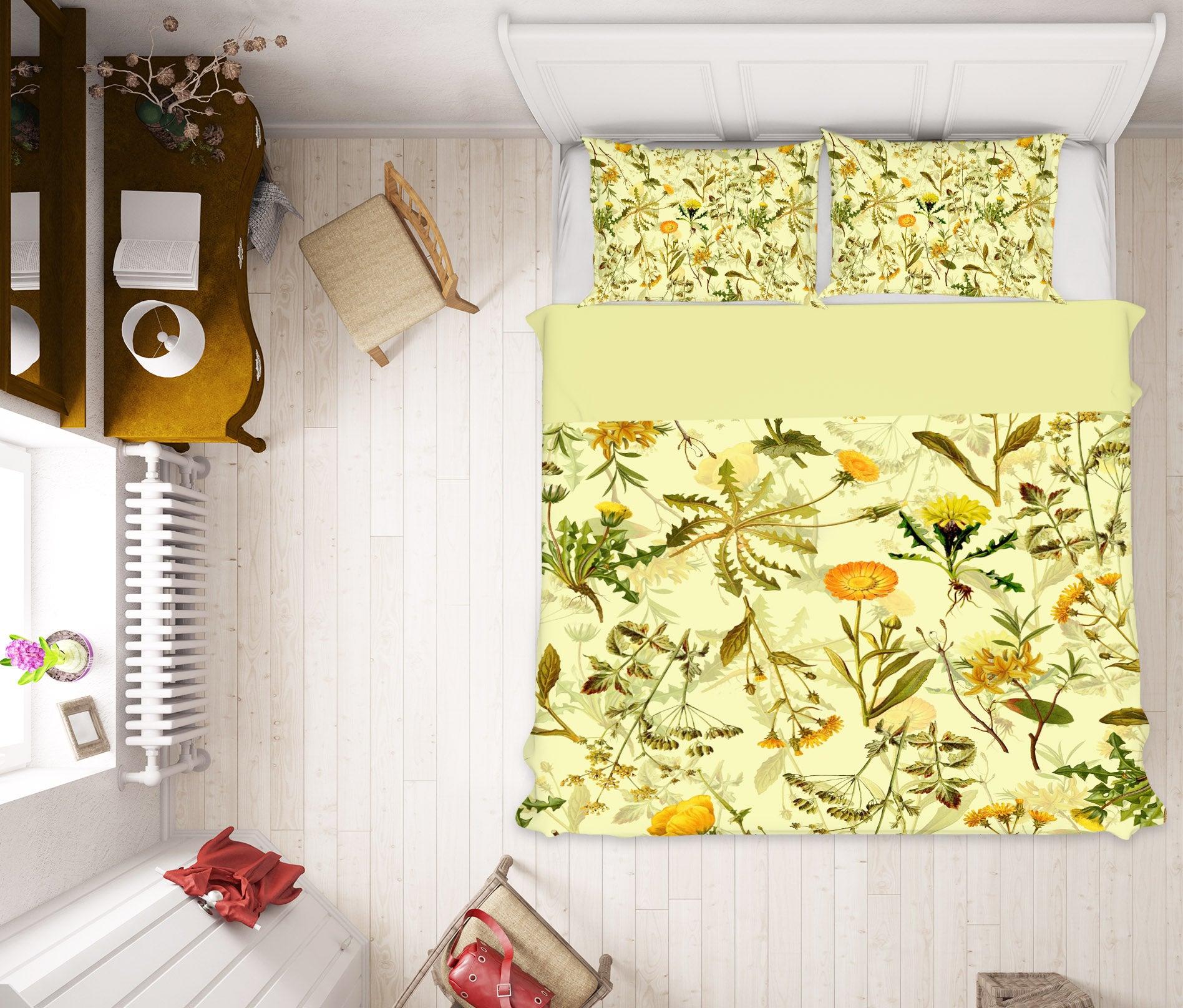 3D ChrysanthemumTree 088 Uta Naumann Bedding Bed Pillowcases Quilt