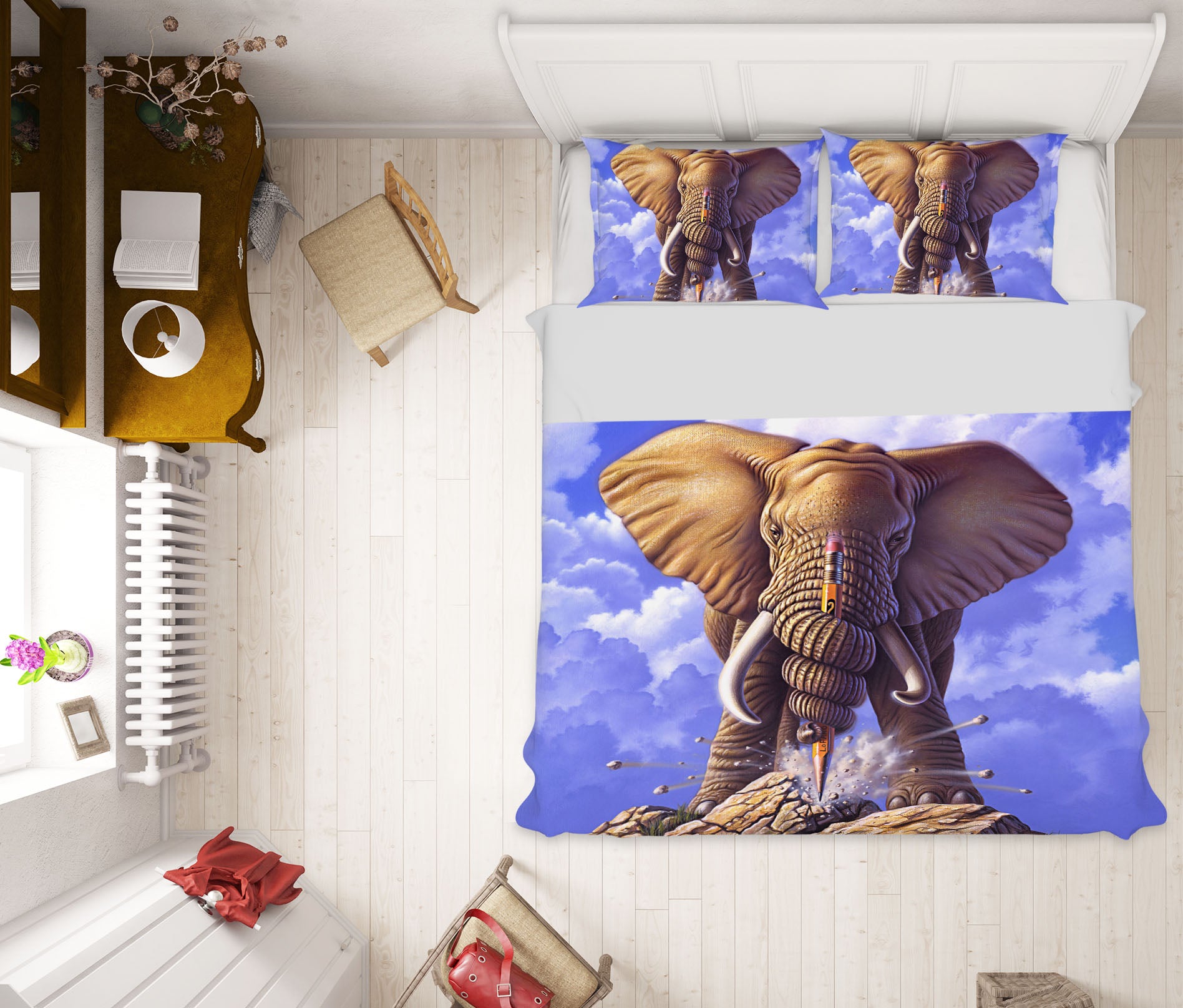 3D Elephant 18059 Jerry LoFaro bedding Bed Pillowcases Quilt