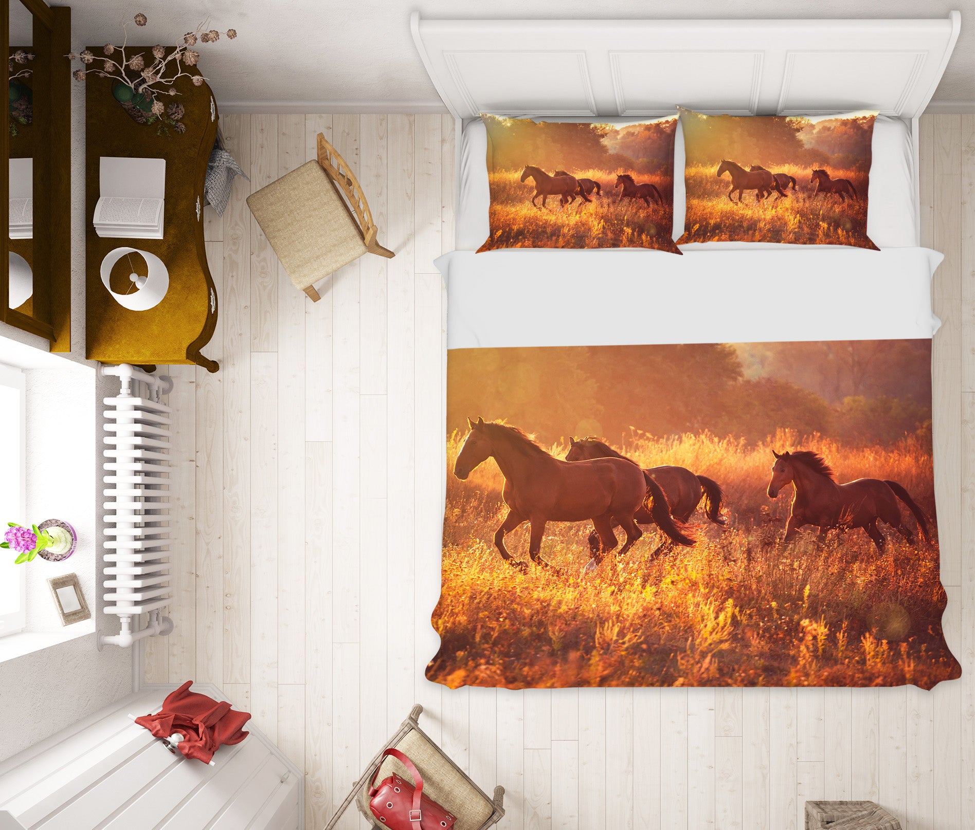 3D Horse 19208 Bed Pillowcases Quilt