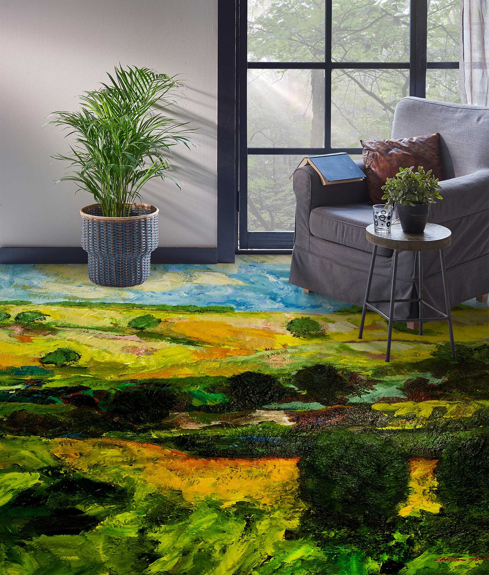 3D Grass Trees 9631 Allan P. Friedlander Floor Mural