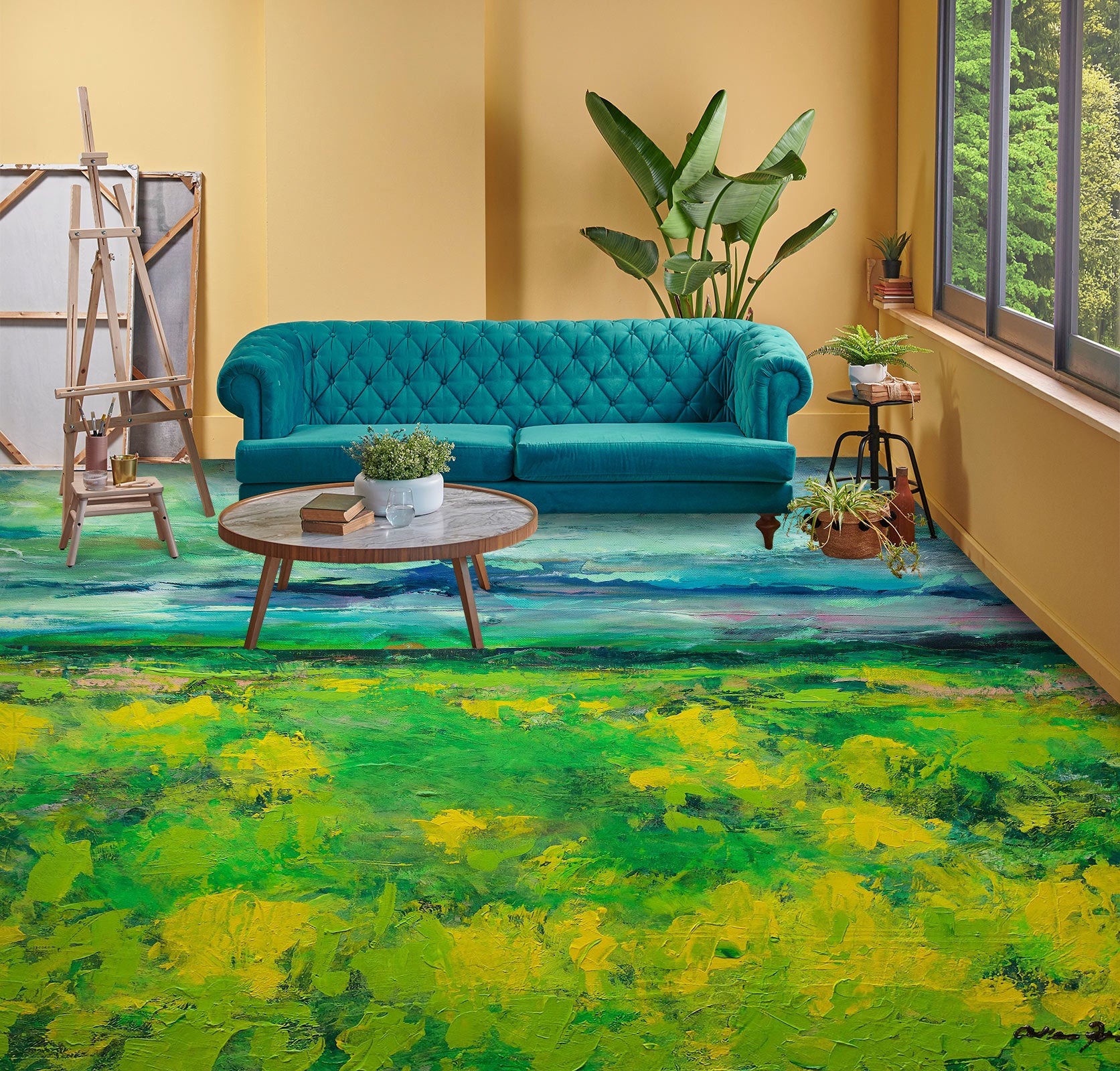 3D Green Grass 9664 Allan P. Friedlander Floor Mural