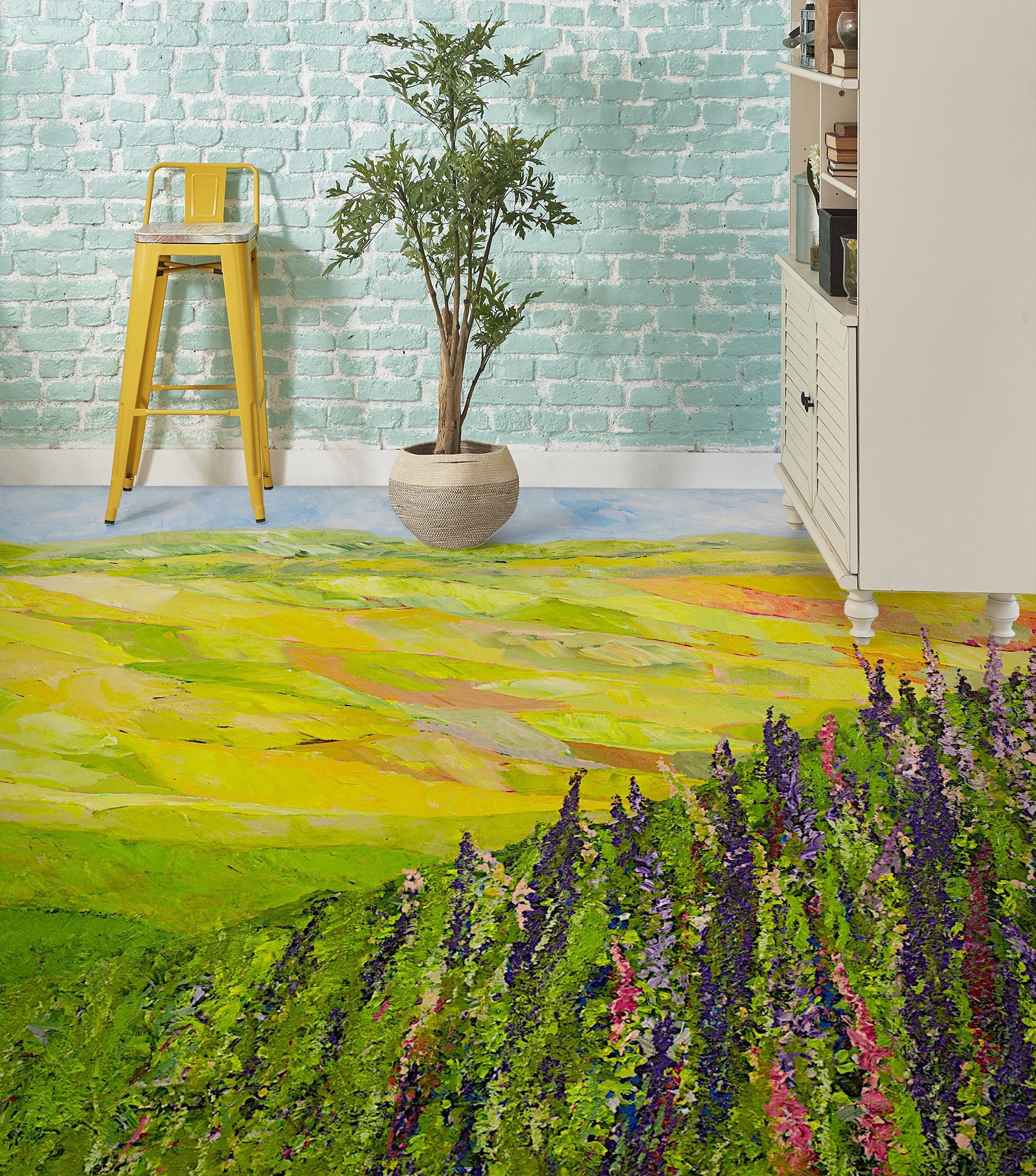 3D Lawn Hillside Grass 9557 Allan P. Friedlander Floor Mural