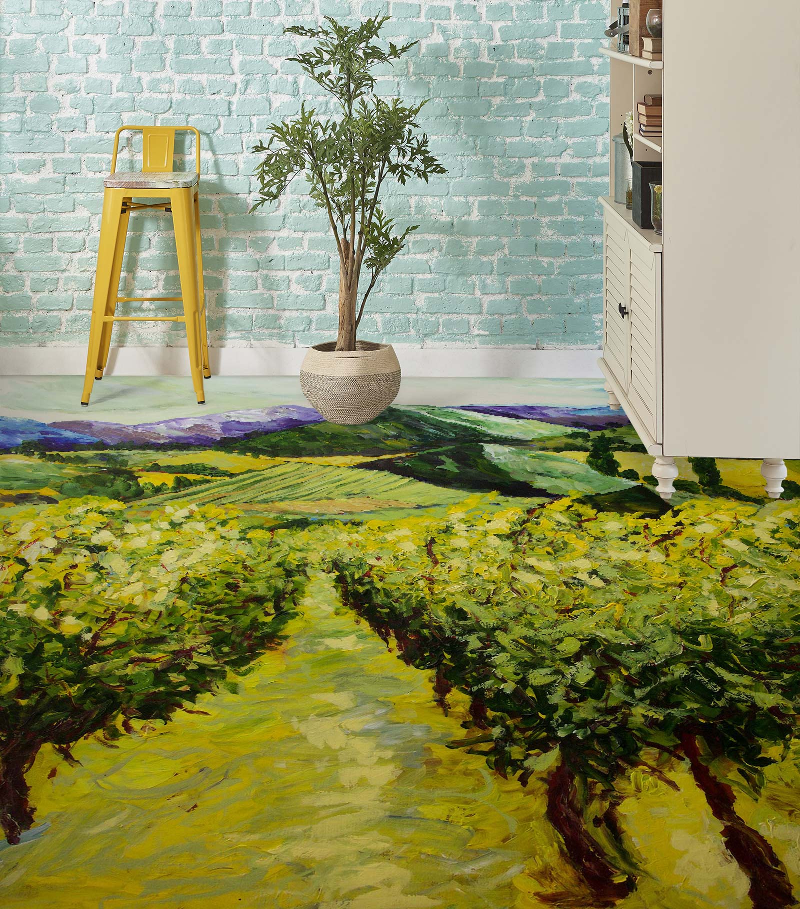 3D Grass Path 9541 Allan P. Friedlander Floor Mural