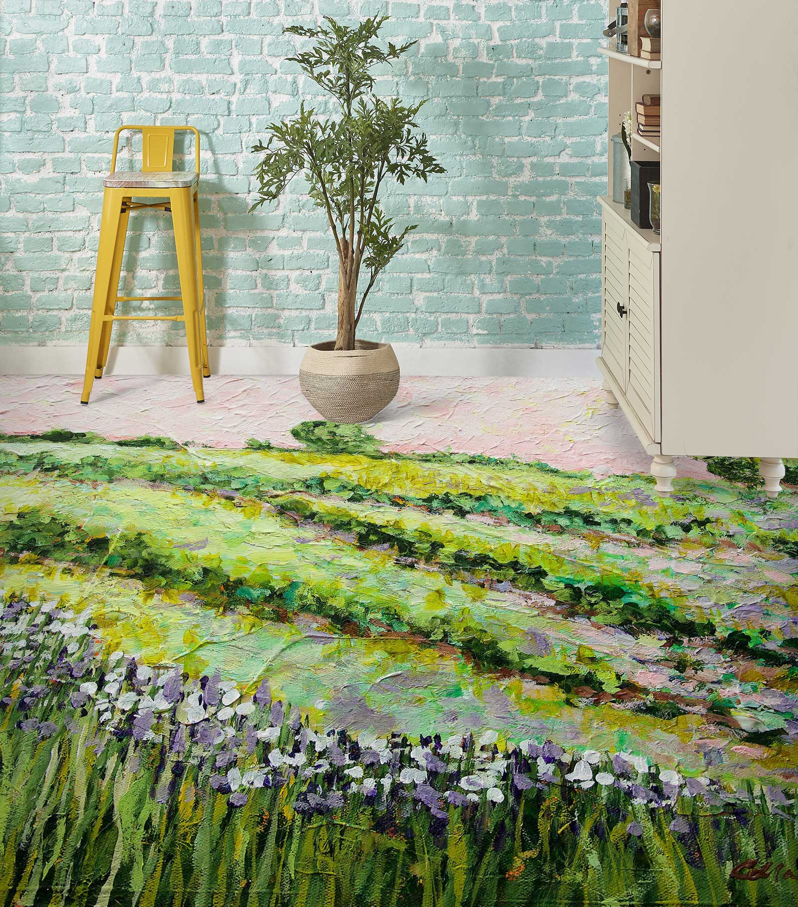 3D Grassland 9672 Allan P. Friedlander Floor Mural