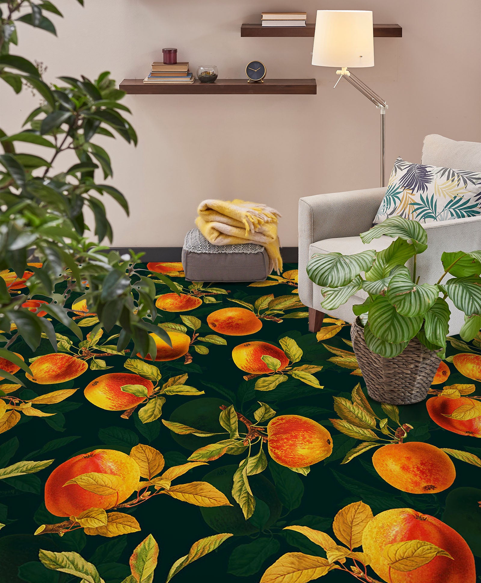 3D Peach 10010 Uta Naumann Floor Mural