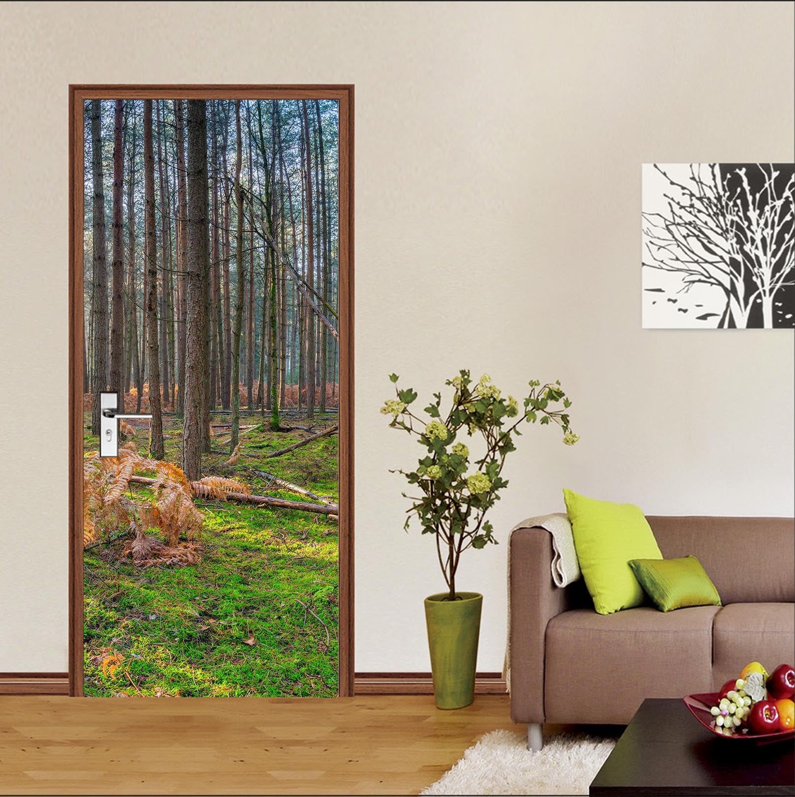 3D Forest Grassland 5116 Assaf Frank Door Mural