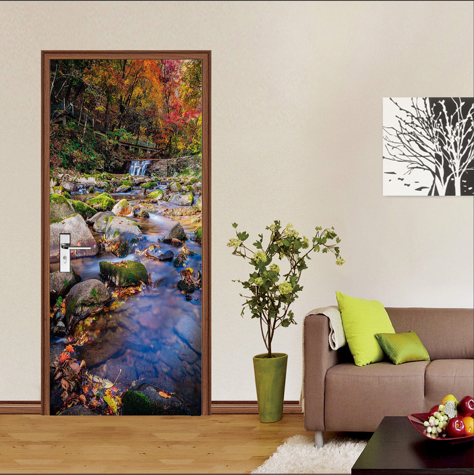 3D Stone Stream 25001 Door Mural