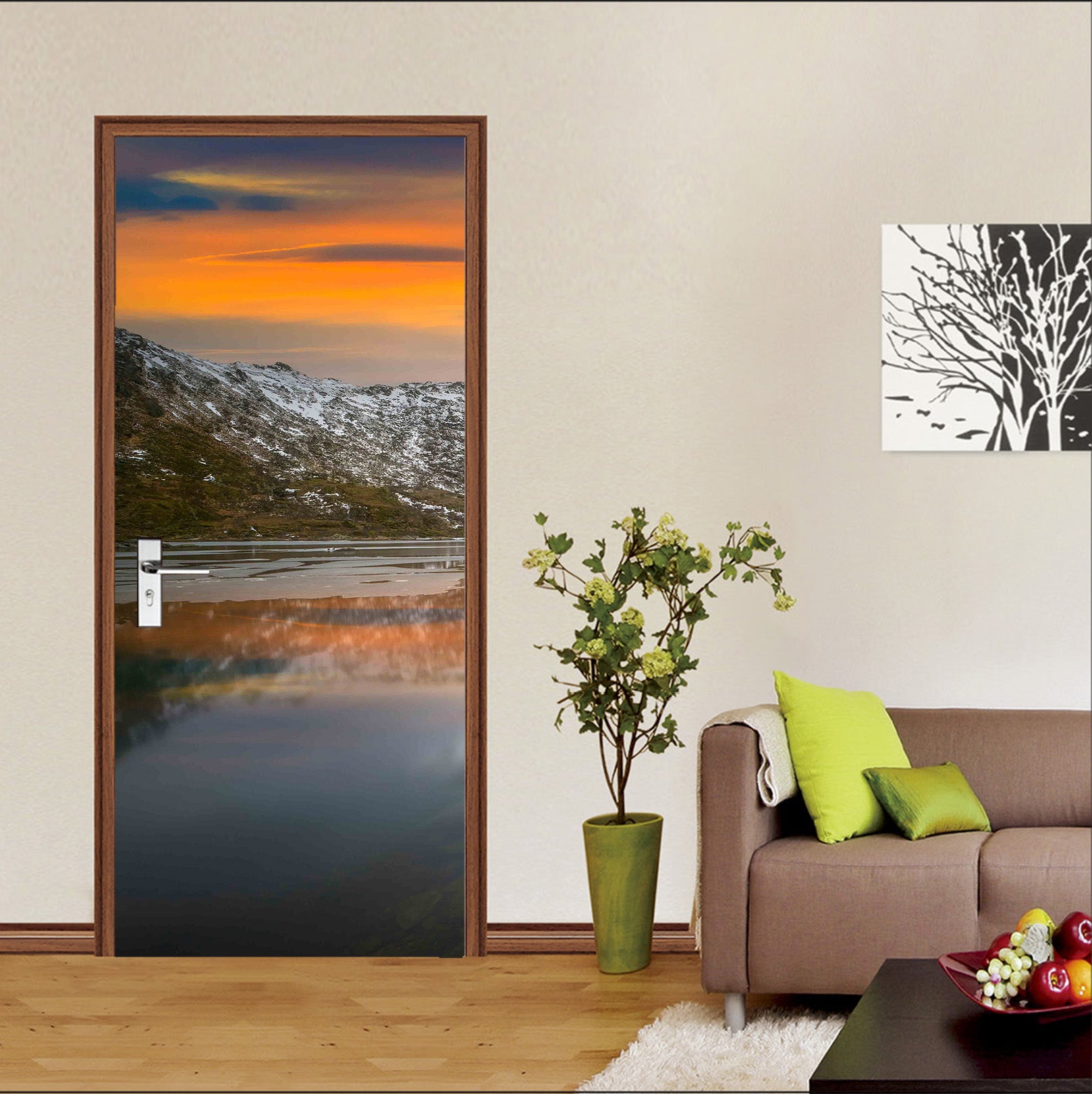 3D Sunset Landscape 11589 Marco Carmassi Door Mural