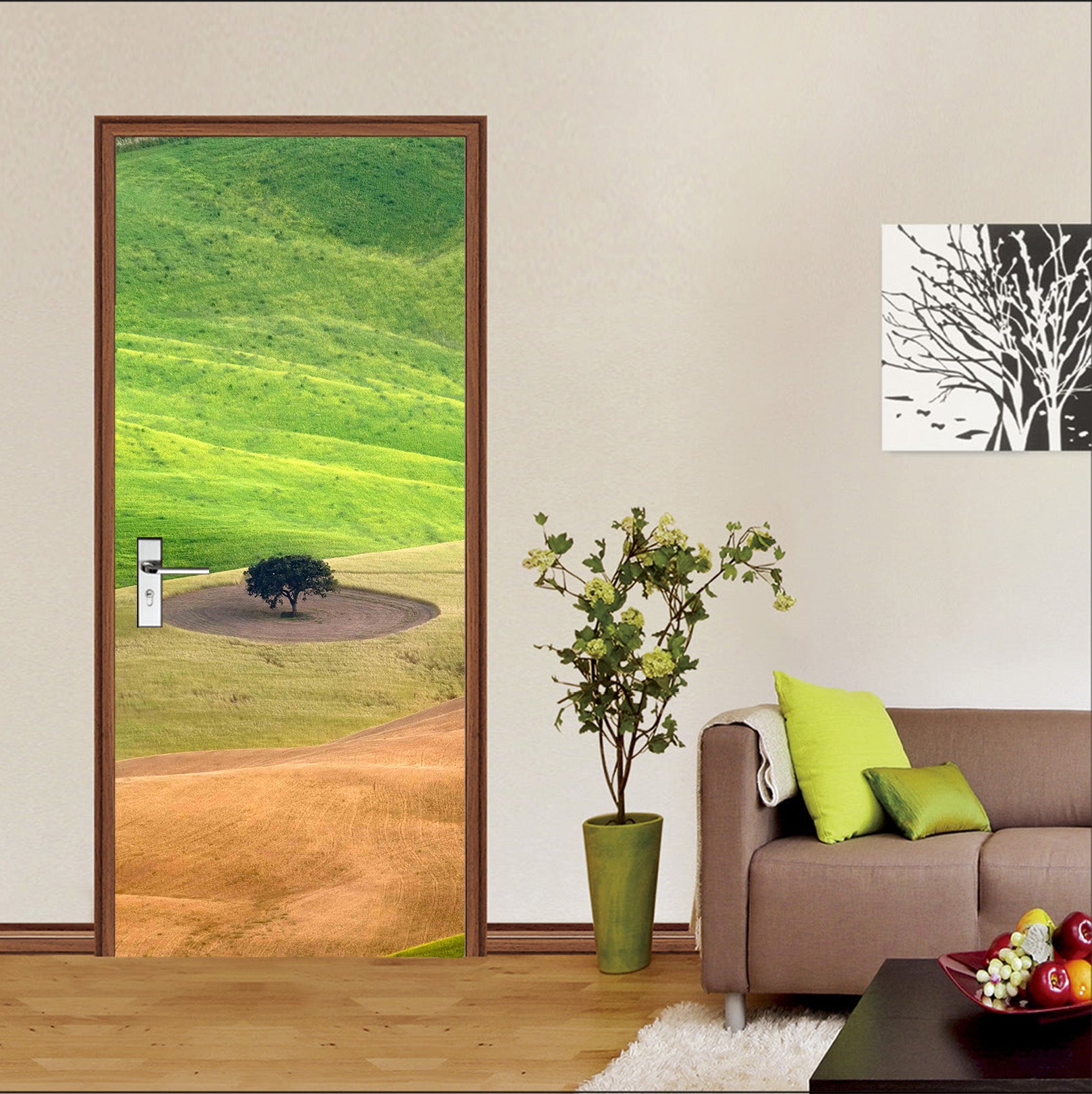 3D Tree Lawn Hillside 11622 Marco Carmassi Door Mural