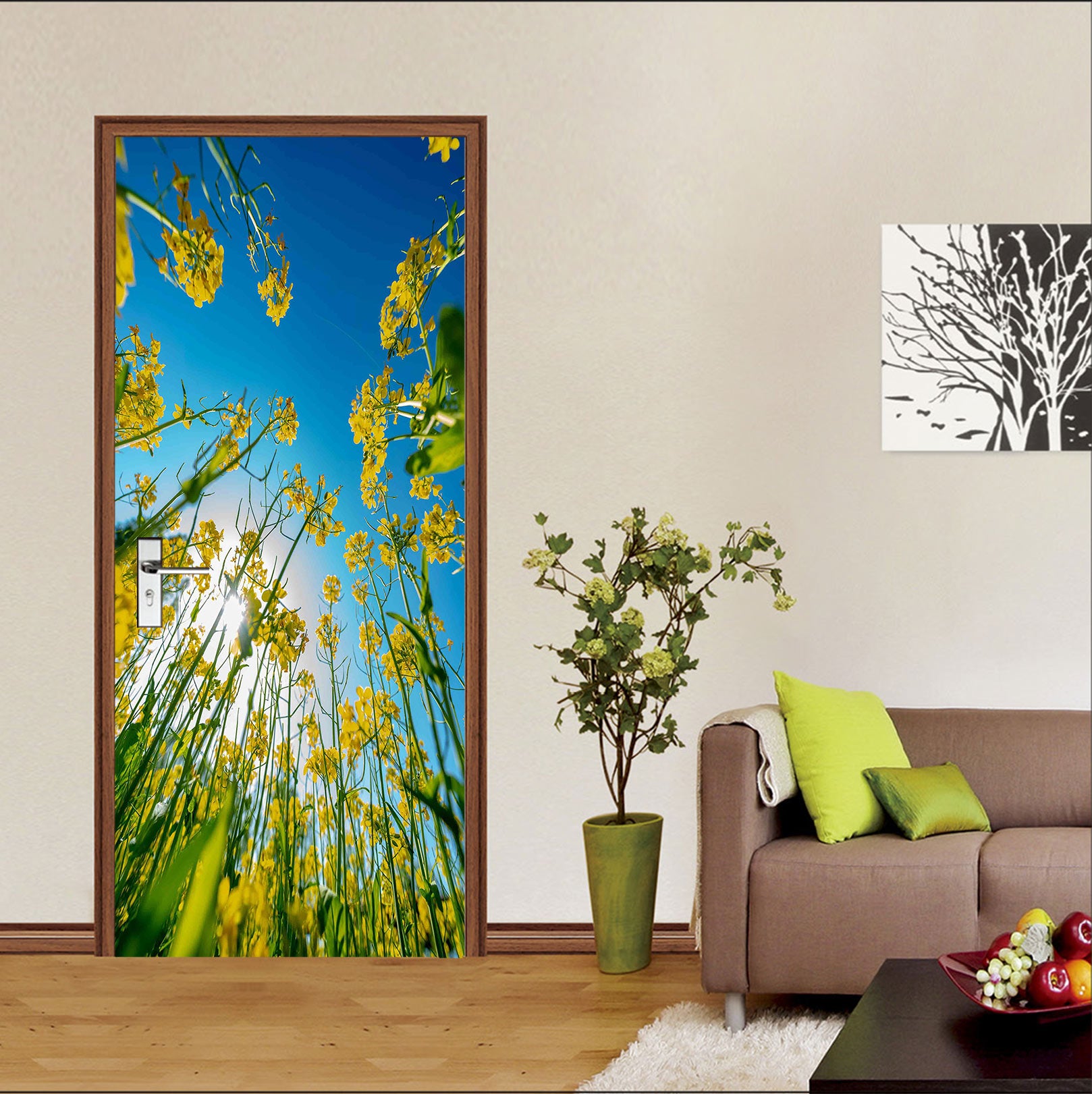 3D Rape Blossoms 25044 Door Mural