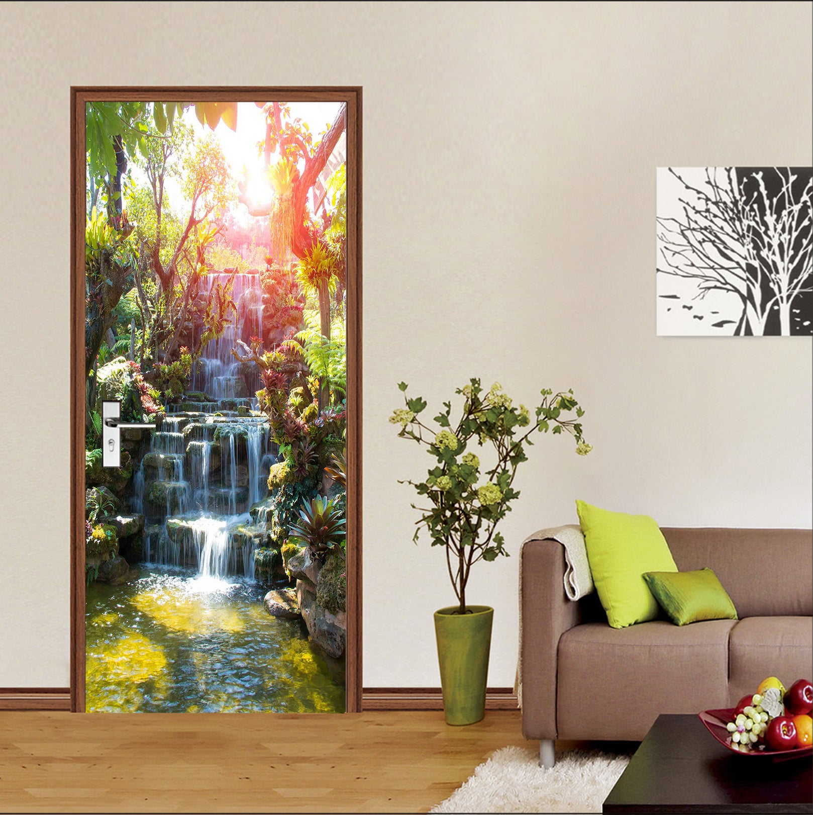 3D Creek Stone 24155 Door Mural