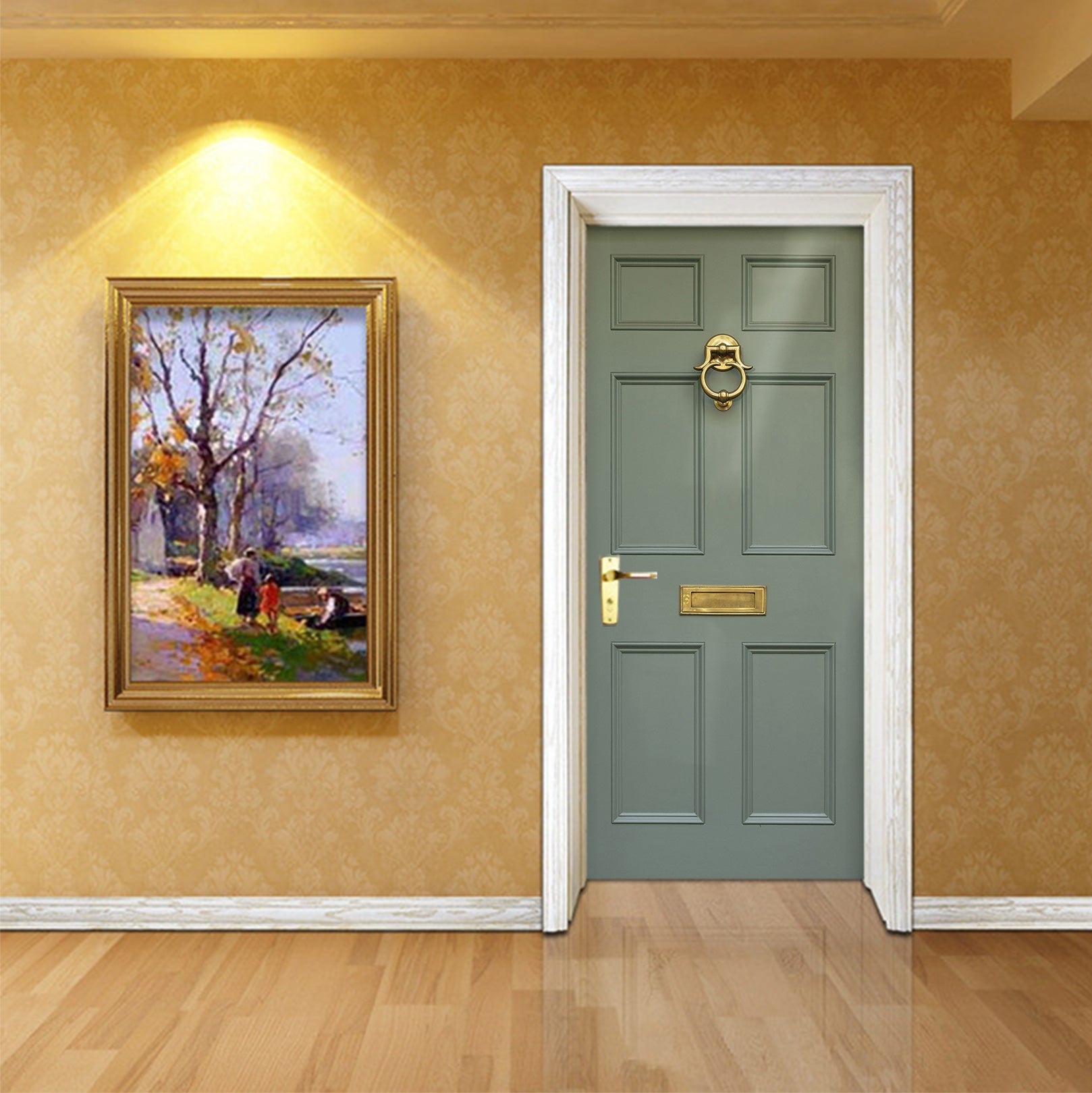 3D Gray Door 22196 Door Mural