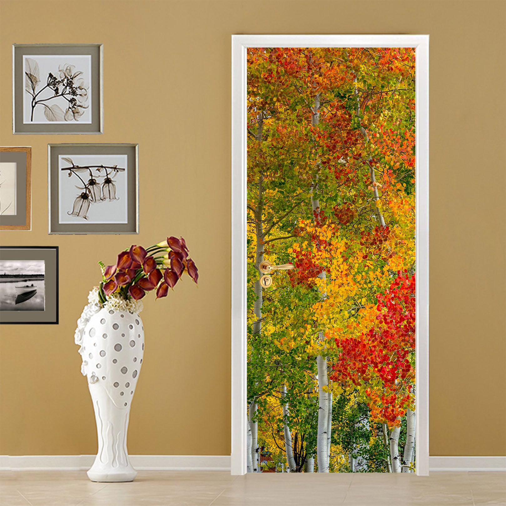 3D Woods Trees 11458 Marco Carmassi Door Mural