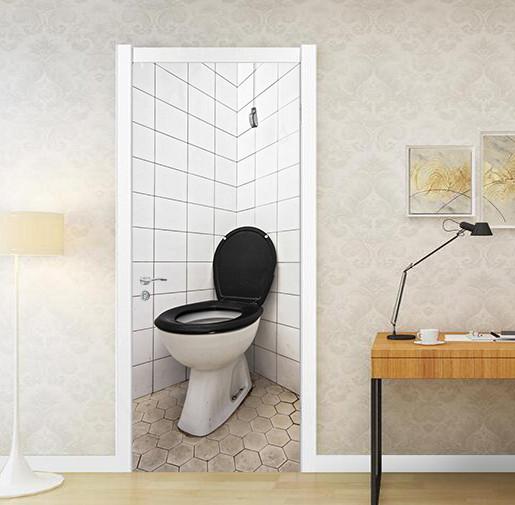 3D toilet water closet toilet door mural Wallpaper AJ Wallpaper 