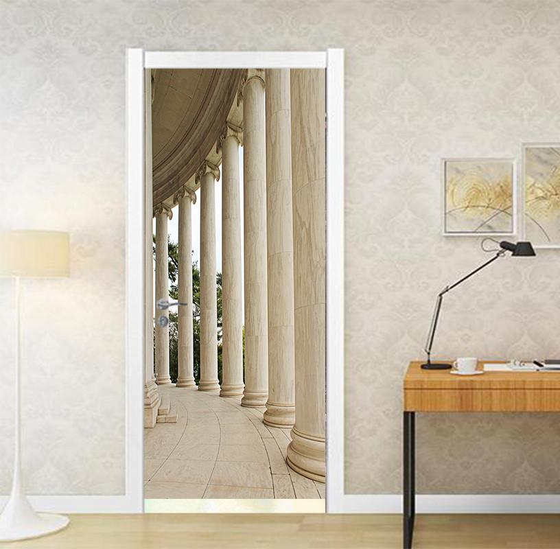 3D corridor the utility model top door mural Wallpaper AJ Wallpaper 