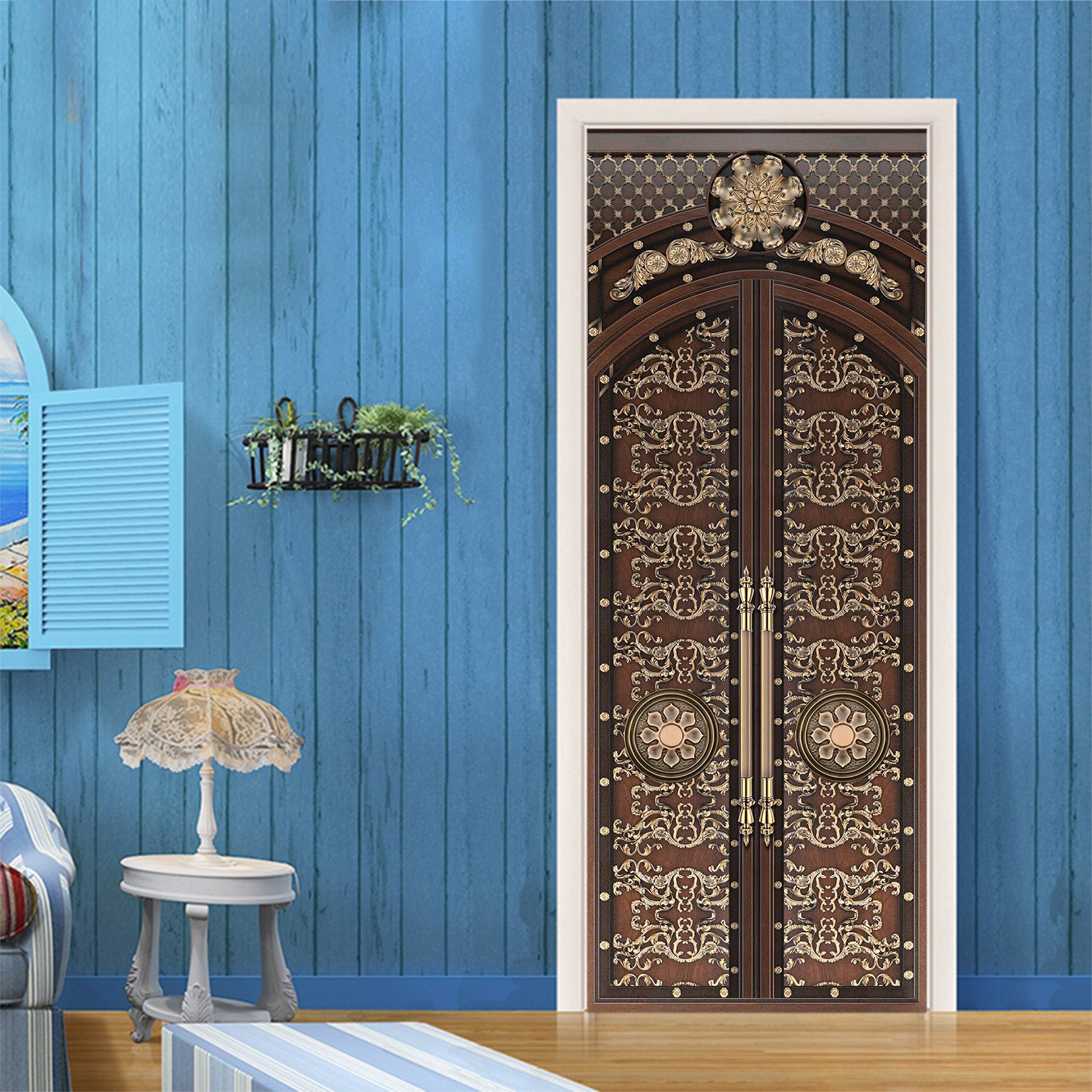 3D Golden Brown 23002 Door Mural