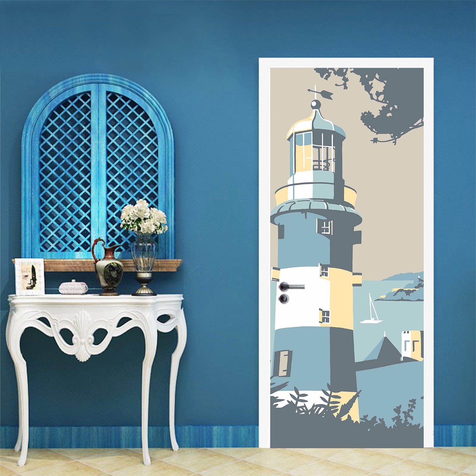 3D Lighthouse 9253 Steve Read Door Mural