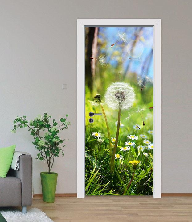 3D dandelion landscape door mural Wallpaper AJ Wallpaper 