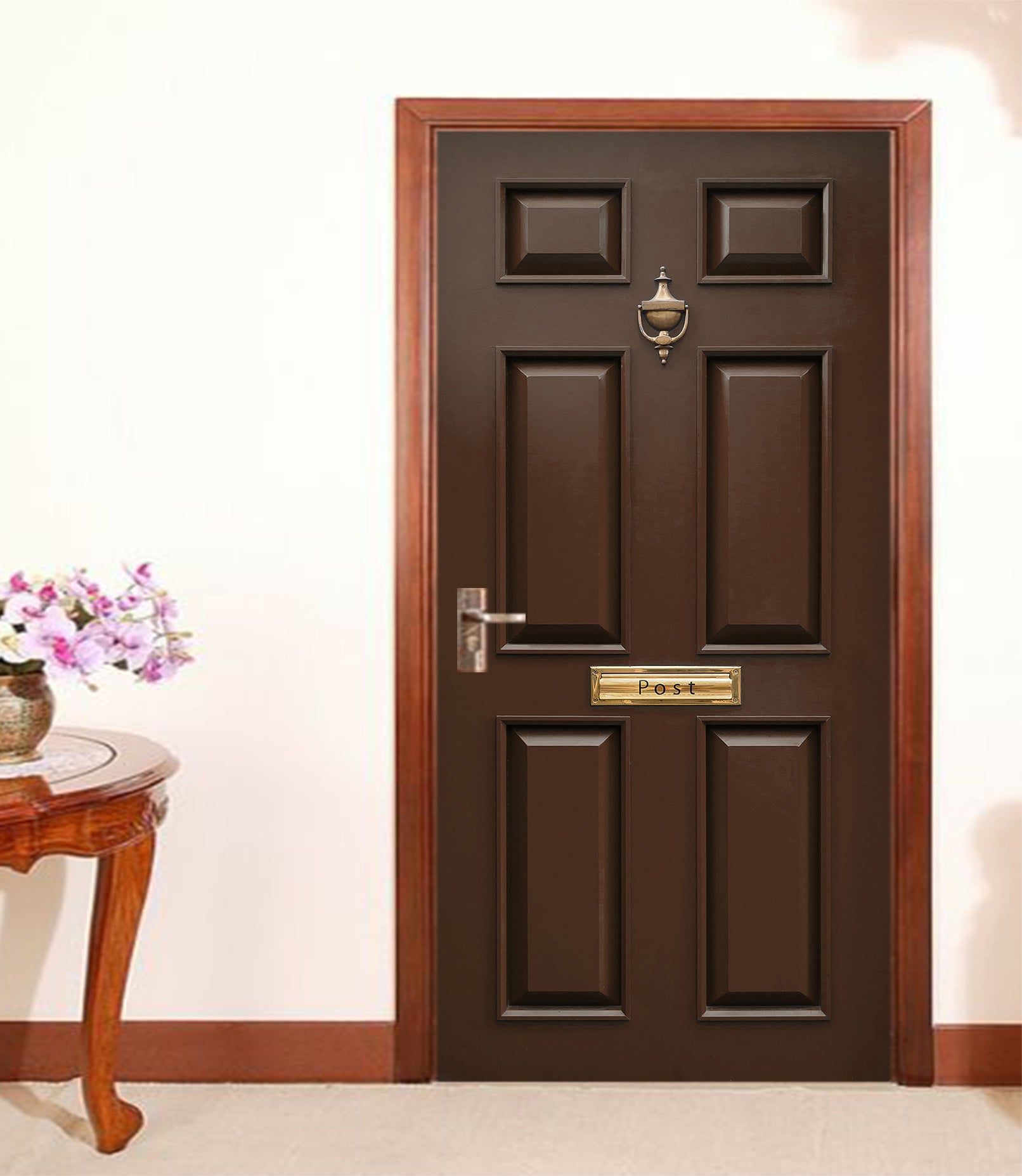 3D Dark Brown Door 22225 Door Mural