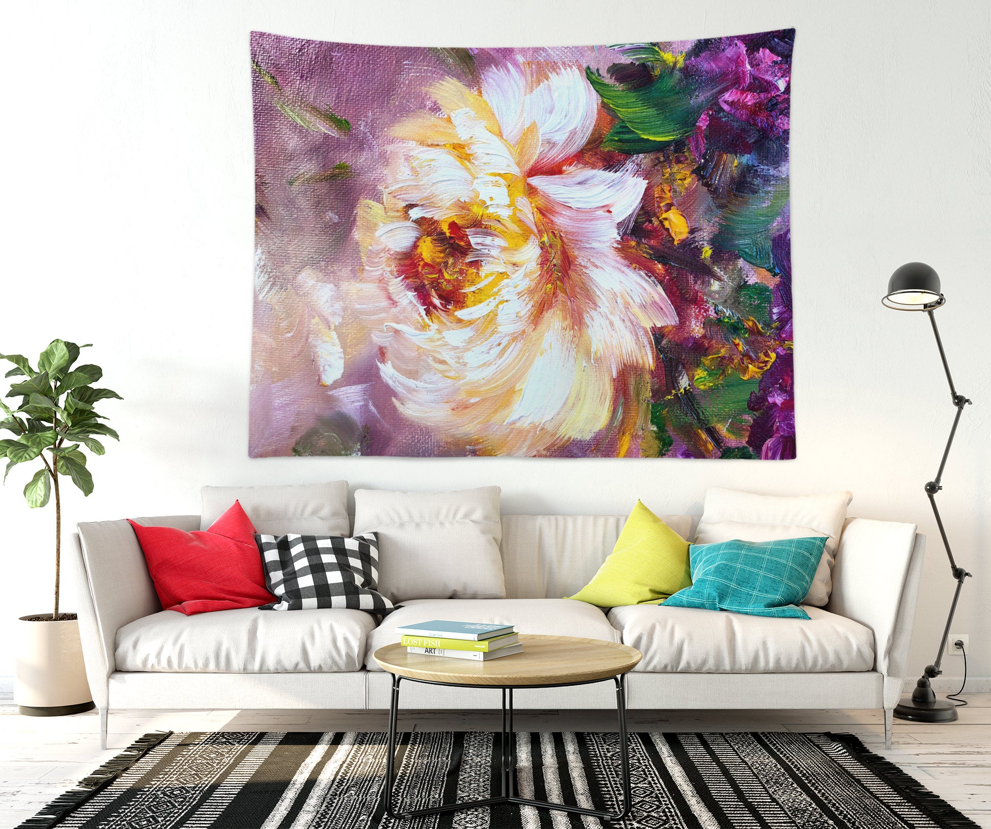 3D Flower Style 3496 Skromova Marina Tapestry Hanging Cloth Hang