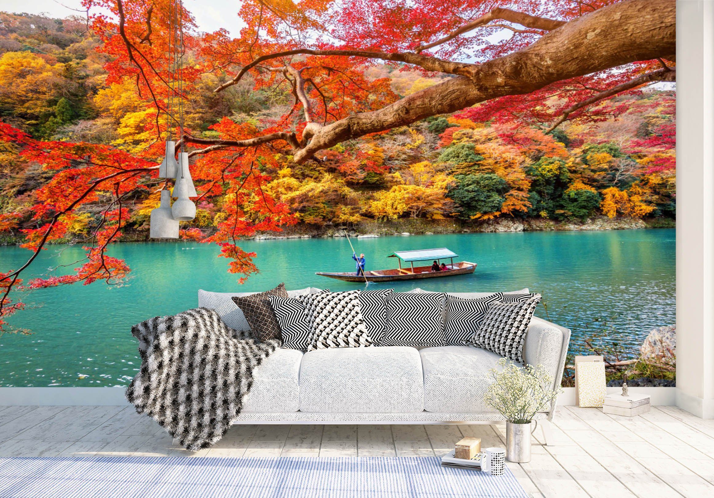 3D Autumn Leaves Tree 1472 Wall Murals Wallpaper AJ Wallpaper 2 