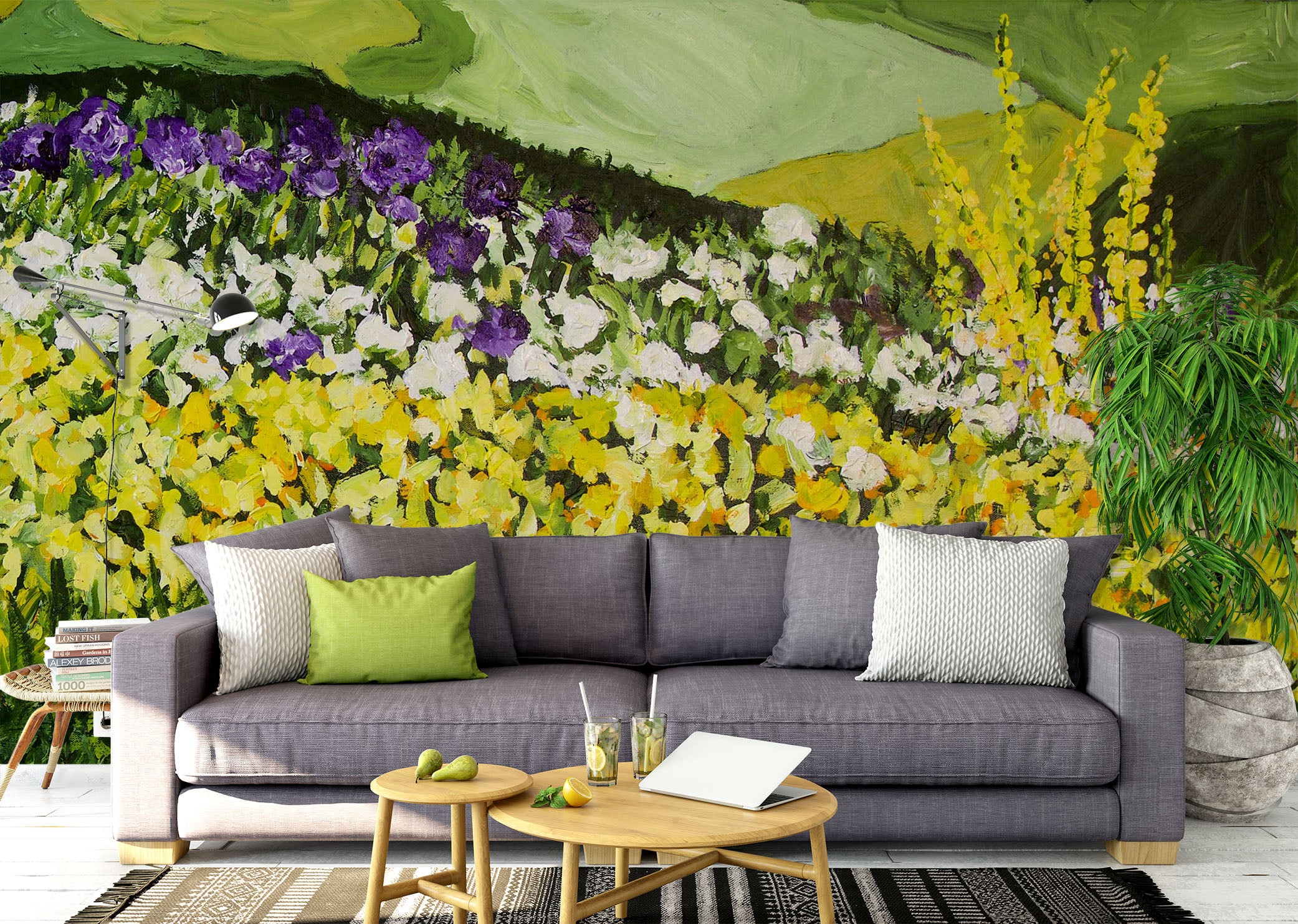 3D Bloom Flowers 210 Allan P. Friedlander Wall Mural Wall Murals