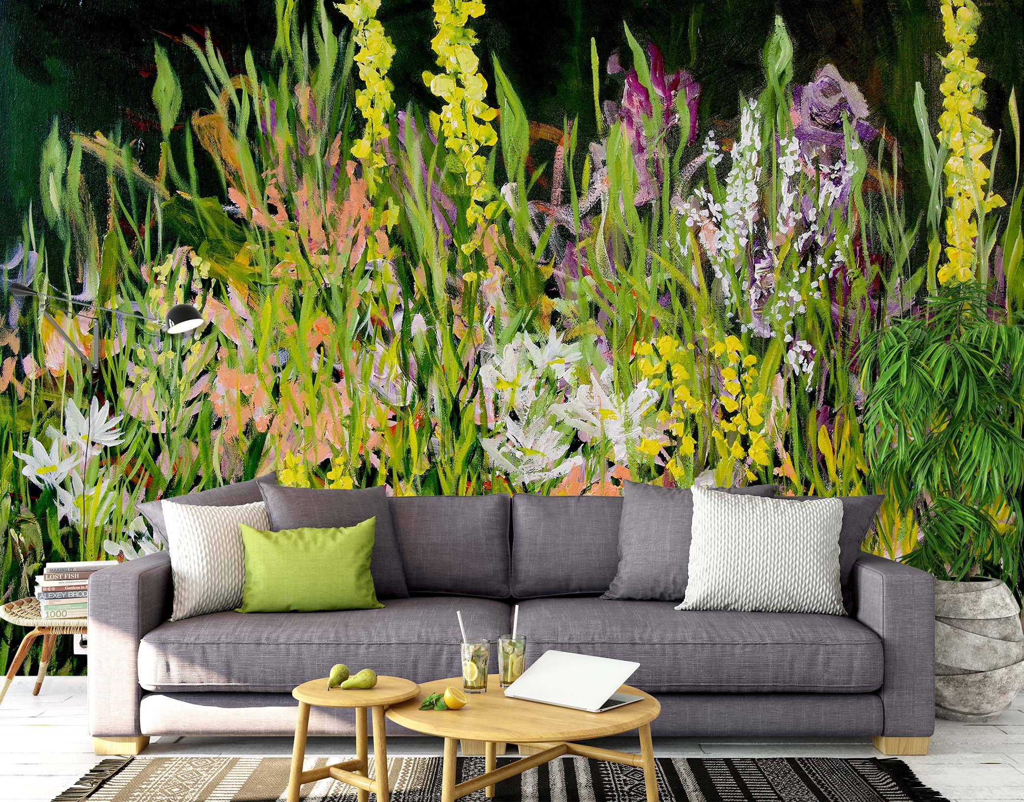 3D Colored Flowers 211 Allan P. Friedlander Wall Mural Wall Murals