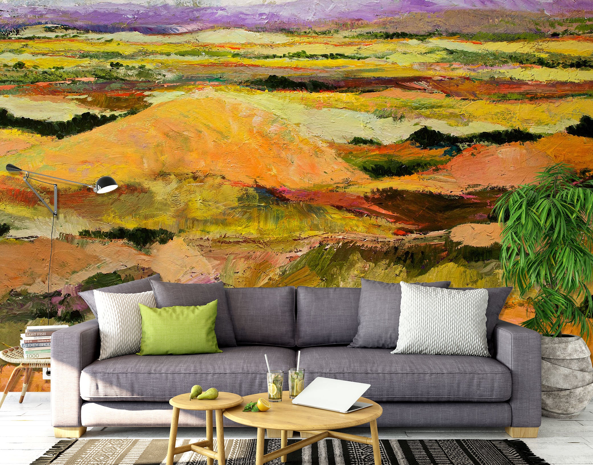 3D Golden Steppe 182 Allan P. Friedlander Wall Mural Wall Murals