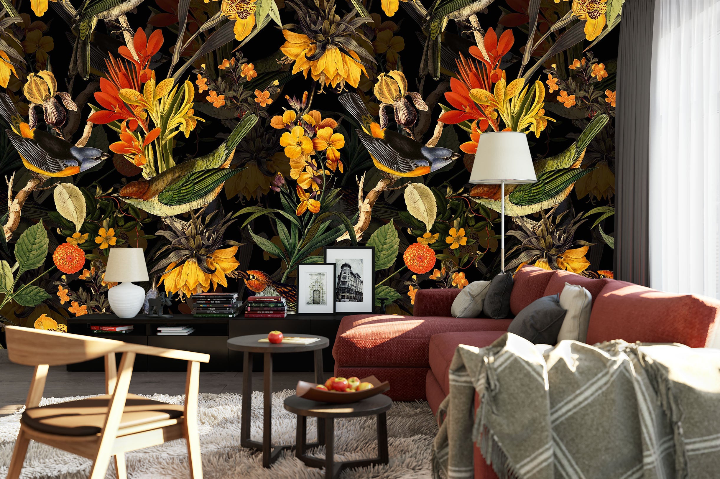 3D Golden Flowers 114 Uta Naumann Wall Mural Wall Murals