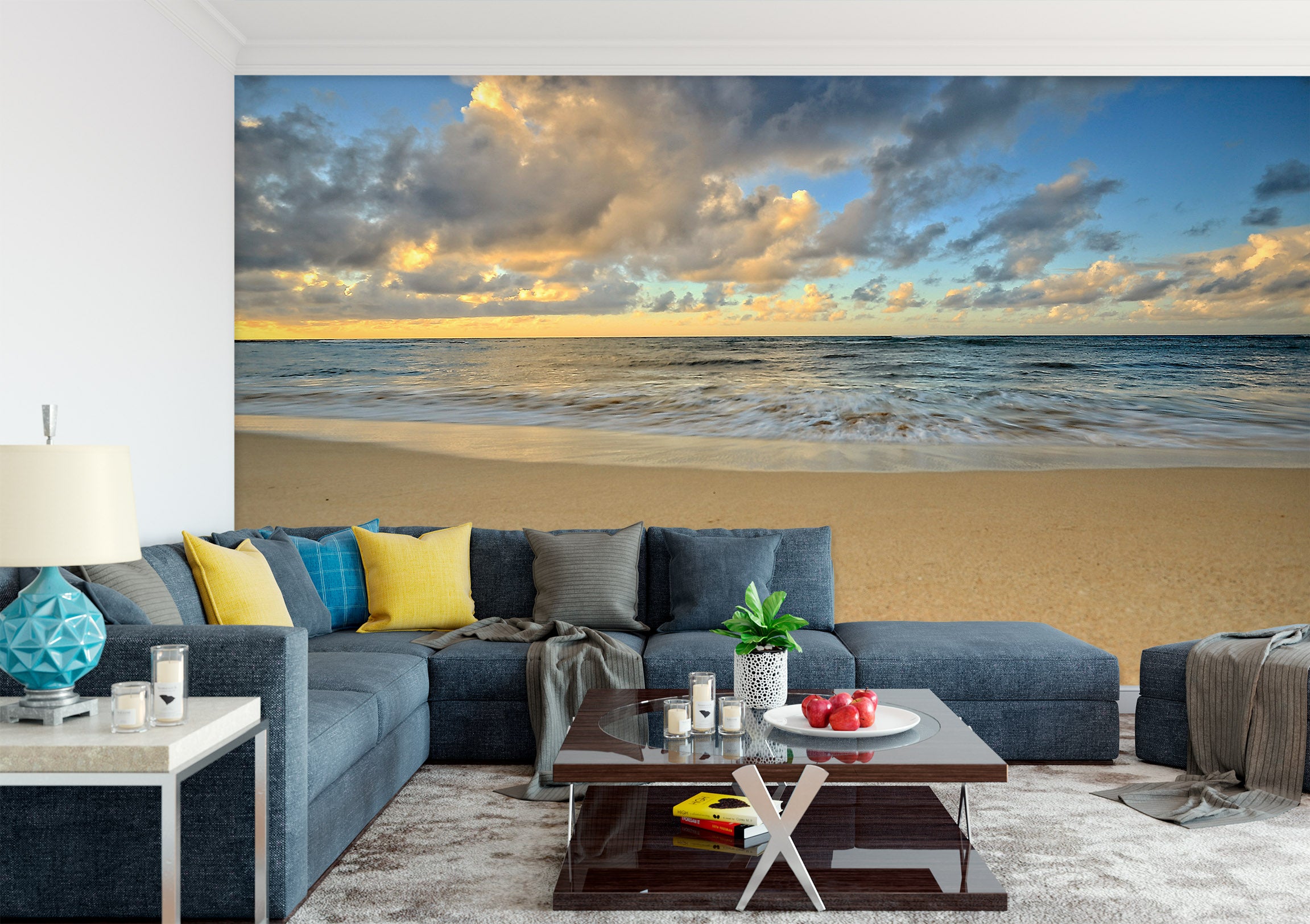 3D Seaside Sky 61163 Kathy Barefield Wall Mural Wall Murals