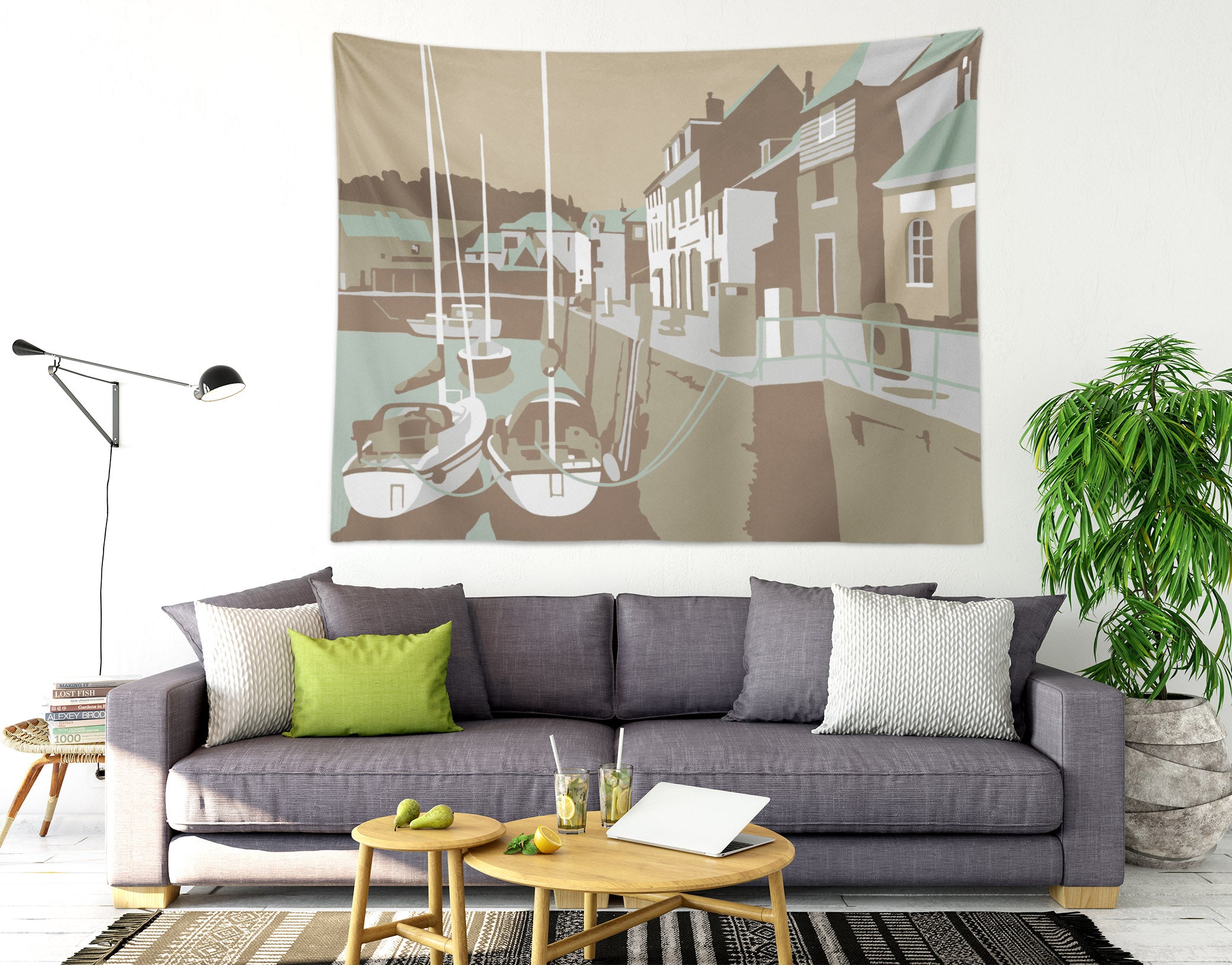 3D House Fishing Boat 1025 Steve Read Tapestry Hanging Cloth Hang