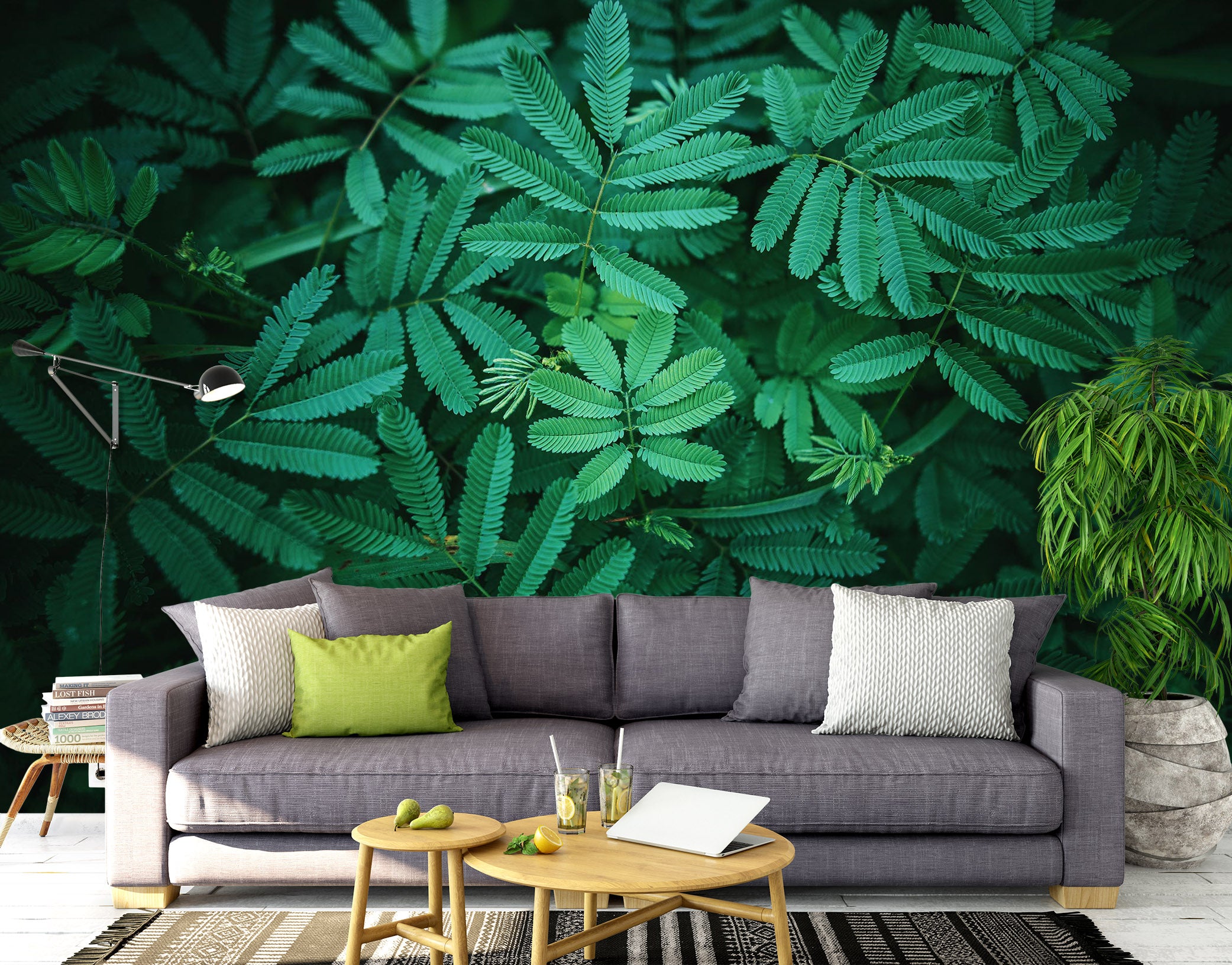 3D Silent Leaves 2047 Wall Murals