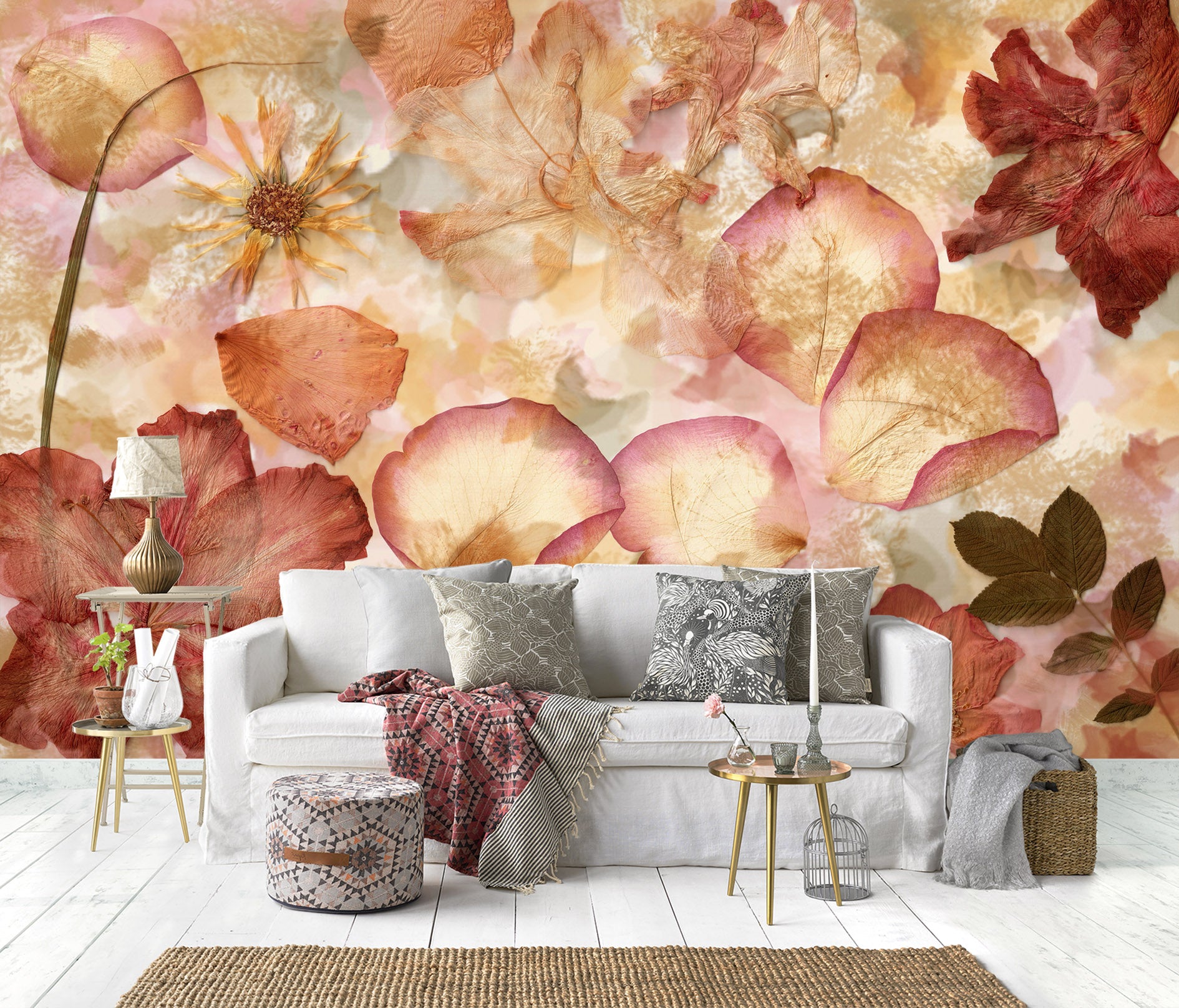 3D Flower Petals 58125 Wall Murals