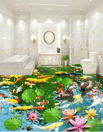 3D Duckling 368 Floor Mural Wallpaper AJ Wallpaper 2 