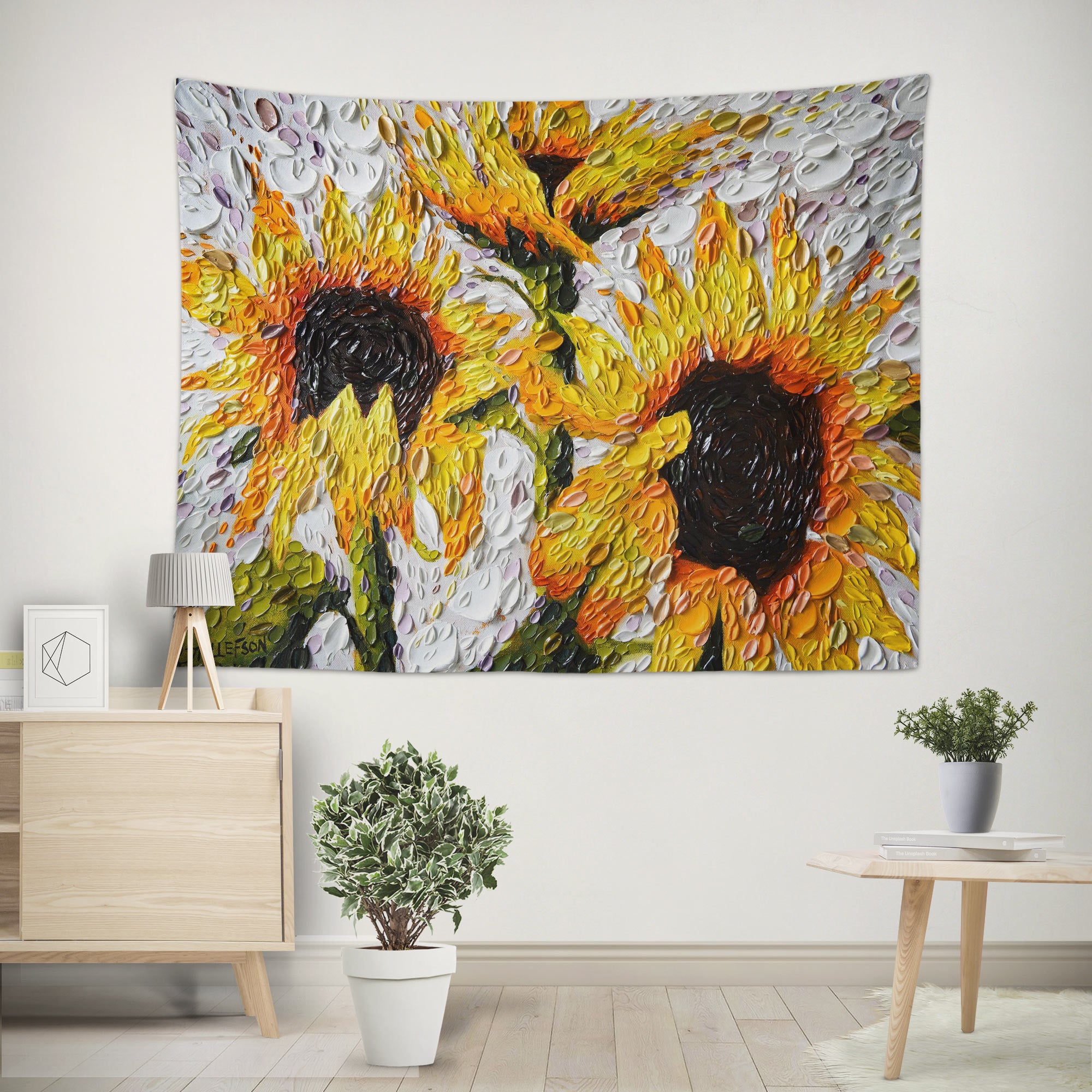 3D Sunflower 11804 Dena Tollefson Tapestry Hanging Cloth Hang