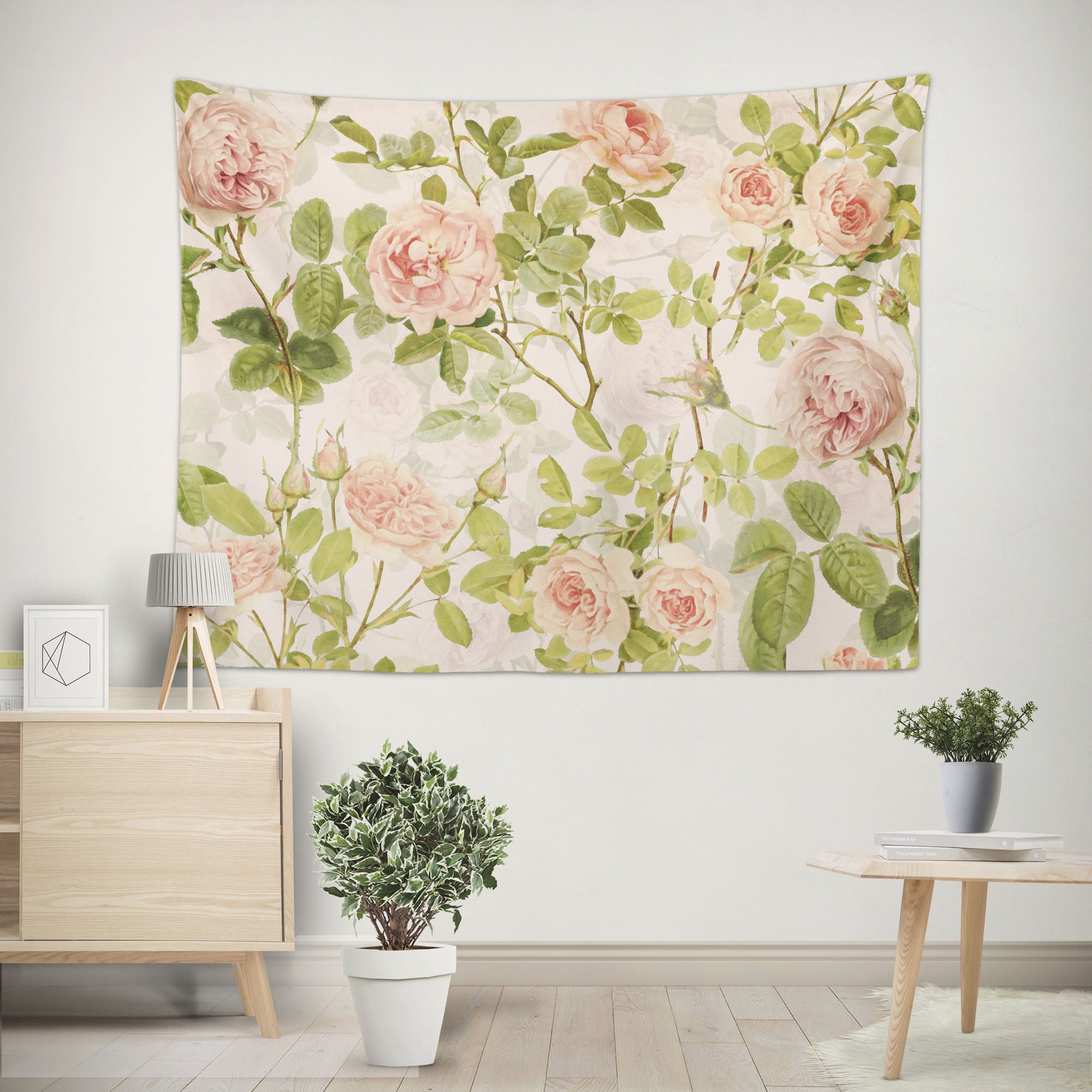 3D Rose Leaves 5313 Uta Naumann Tapestry Hanging Cloth Hang